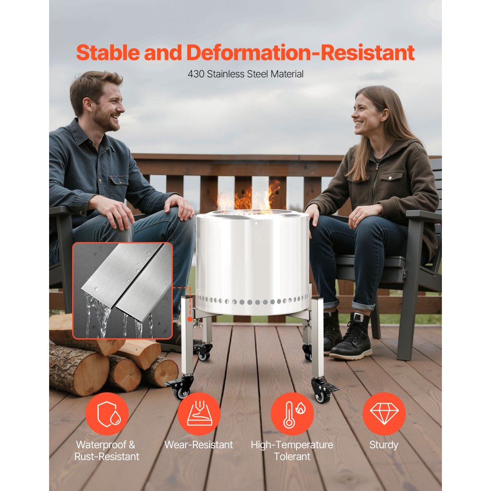 Βάση φωτιάς VEVOR, ρυθμιζόμενο τέντωμα 38-68,6 cm με 4 ροδάκια, βάση φωτιάς για σόμπα, φωτιά Ranger Yukon και άλλες εξωτερικές εστίες, αξεσουάρ τζακιού από ανοξείδωτο ατσάλι για κάμπινγκ Βάση φωτιάς VEVOR, ρυθμιζόμενο τέντωμα 38-68,6 cm με 4 ροδάκια, βάση φωτιάς για σόμπα, φωτιά Ranger Yukon και άλλες εξωτερικές εστίες, αξεσουάρ τζακιού από ανοξείδωτο ατσάλι για κάμπινγκ