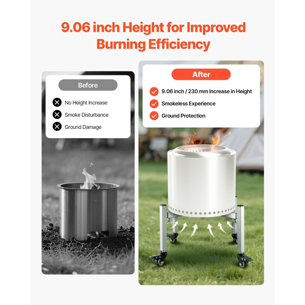 Βάση φωτιάς VEVOR, ρυθμιζόμενο τέντωμα 38-68,6 cm με 4 ροδάκια, βάση φωτιάς για σόμπα, φωτιά Ranger Yukon και άλλες εξωτερικές εστίες, αξεσουάρ τζακιού από ανοξείδωτο ατσάλι για κάμπινγκ Βάση φωτιάς VEVOR, ρυθμιζόμενο τέντωμα 38-68,6 cm με 4 ροδάκια, βάση φωτιάς για σόμπα, φωτιά Ranger Yukon και άλλες εξωτερικές εστίες, αξεσουάρ τζακιού από ανοξείδωτο ατσάλι για κάμπινγκ