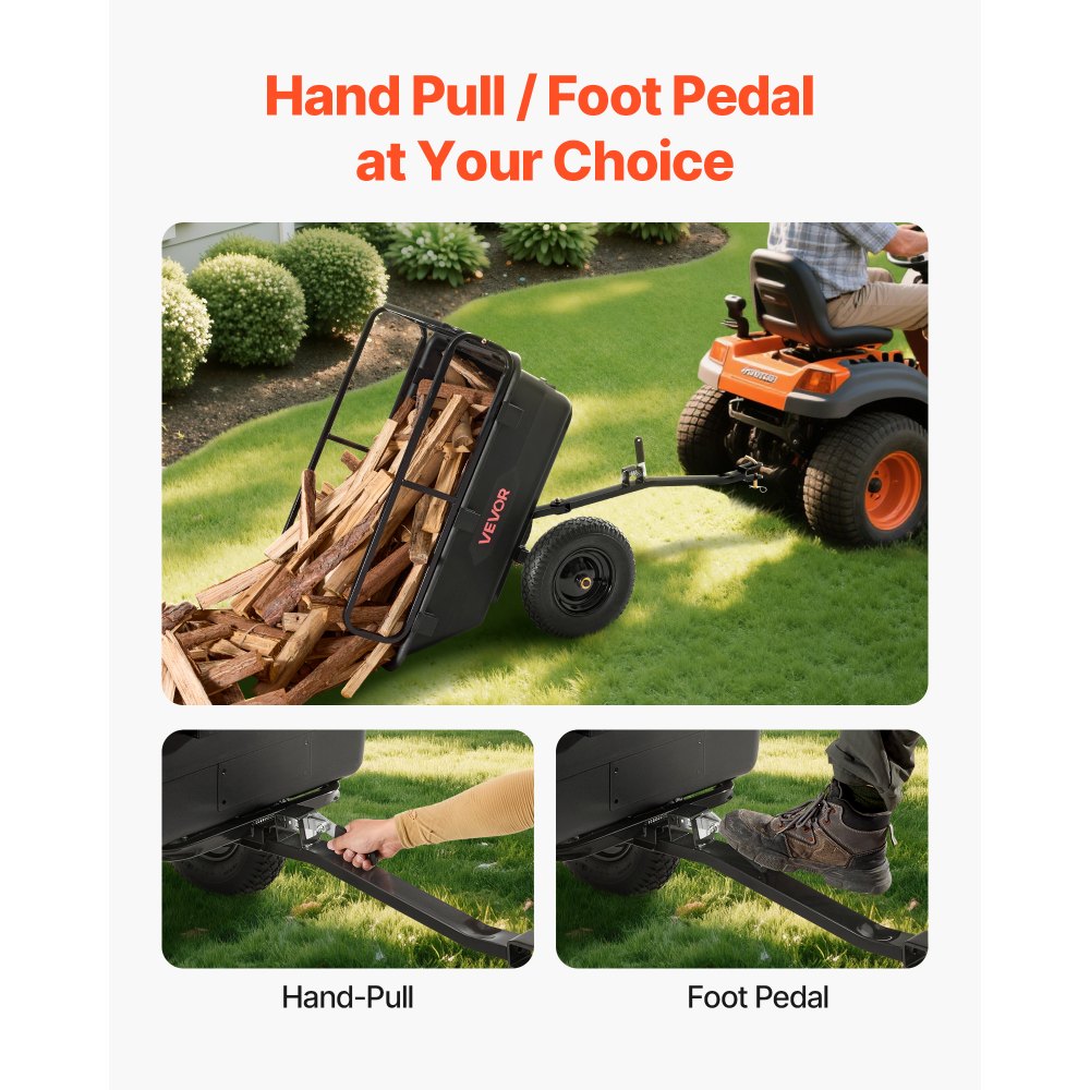 Τρέιλερ VEVOR Garden Utility, 10 κυβικά πόδια 227 κιλά, Τρέιλερ μεταφοράς ATV UTV, Καρότσι ρυμούλκησης πίσω από πολυαιθυλένιο με ελαστικά 16", Χειροκίνητο τράβηγμα ή ποδοκίνητο ποδοκίνητο ποδοκίνητο, Ρυμουλκούμενα βαρέως τύπου για χλοοκοπτικό, τρακτέρ, απορρίμματα κήπου Τρέιλερ VEVOR Garden Utility, 10 κυβικά πόδια 227 κιλά, Τρέιλερ μεταφοράς ATV UTV, Καρότσι ρυμούλκησης πίσω από πολυαιθυλένιο με ελαστικά 16", Χειροκίνητο τράβηγμα ή ποδοκίνητο ποδοκίνητο ποδοκίνητο, Ρυμουλκούμενα βαρέως τύπου για χλοοκοπτικό, τρακτέρ, απορρίμματα κήπου