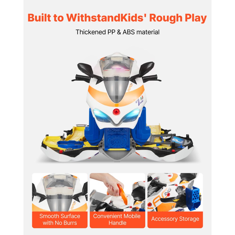 Παιχνίδι Μηχανής Μοτοσικλέτας VEVOR, 25 Τεμάχια, Παιχνίδι Μηχανικού Μοτοσικλέτας με Αφαιρούμενα Μέρη, Φώτα & Ήχους, Προσομοίωση Οδήγησης & Αγώνων Πίστας, Σετ Εργαστηρίου Μηχανικού για Παιδιά 3 Ετών και Άνω, Κίτρινο Παιχνίδι Μηχανής Μοτοσικλέτας VEVOR, 25 Τεμάχια, Παιχνίδι Μηχανικού Μοτοσικλέτας με Αφαιρούμενα Μέρη, Φώτα & Ήχους, Προσομοίωση Οδήγησης & Αγώνων Πίστας, Σετ Εργαστηρίου Μηχανικού για Παιδιά 3 Ετών και Άνω, Κίτρινο