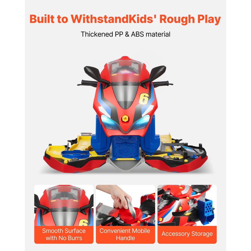 Παιχνίδι Μηχανής Μοτοσικλέτας VEVOR, 25 Τεμάχια, Παιχνίδι Μηχανικού Μοτοσικλέτας με Αφαιρούμενα Μέρη, Φώτα & Ήχους, Προσομοίωση Οδήγησης & Αγώνων Πίστας, Σετ Εργαστηρίου Μηχανικού για Παιδιά 3 Ετών και Άνω, Κόκκινο Παιχνίδι Μηχανής Μοτοσικλέτας VEVOR, 25 Τεμάχια, Παιχνίδι Μηχανικού Μοτοσικλέτας με Αφαιρούμενα Μέρη, Φώτα & Ήχους, Προσομοίωση Οδήγησης & Αγώνων Πίστας, Σετ Εργαστηρίου Μηχανικού για Παιδιά 3 Ετών και Άνω, Κόκκινο