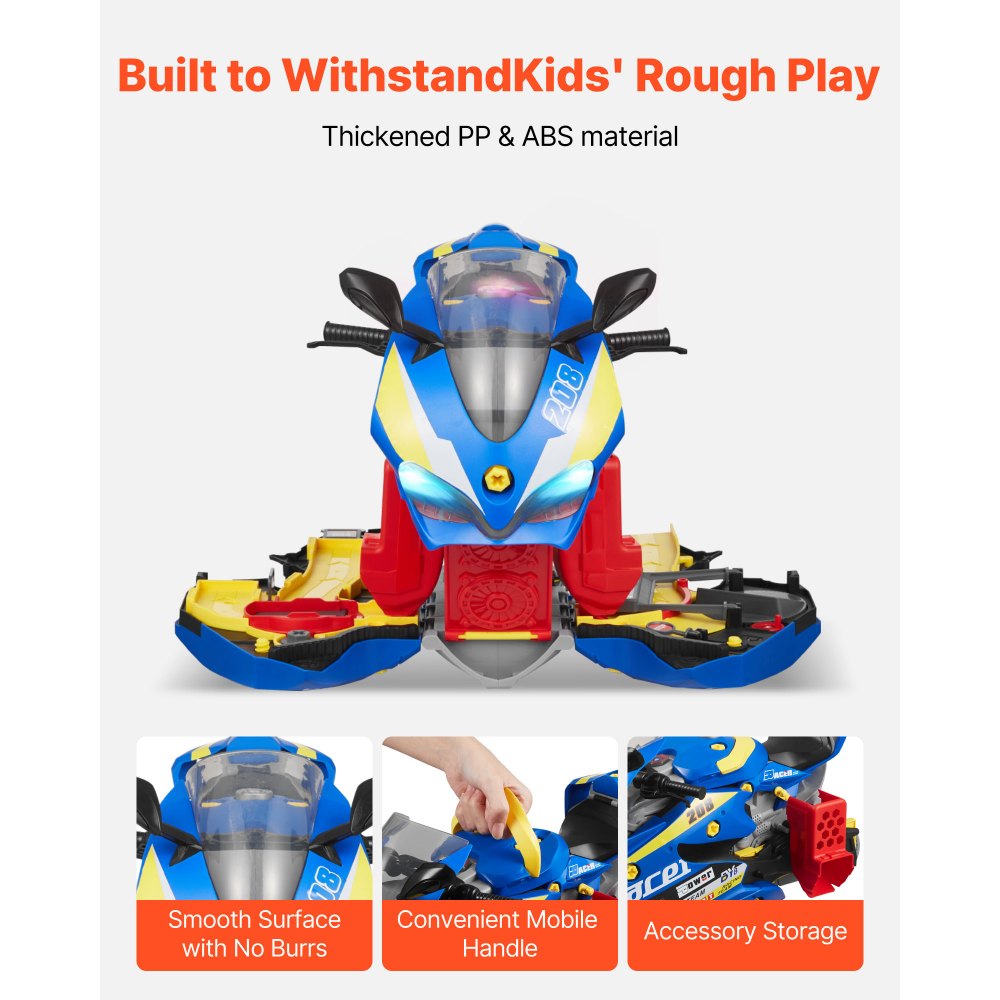 Παιχνίδι Μηχανής Μοτοσικλέτας VEVOR, 25 Τεμάχια, Παιχνίδι Μηχανικού Μοτοσικλέτας με Αφαιρούμενα Μέρη, Φώτα & Ήχους, Προσομοίωση Οδήγησης & Αγώνων Πίστας, Σετ Εργαστηρίου Μηχανικού για Παιδιά 3 Ετών και Άνω, Μπλε Παιχνίδι Μηχανής Μοτοσικλέτας VEVOR, 25 Τεμάχια, Παιχνίδι Μηχανικού Μοτοσικλέτας με Αφαιρούμενα Μέρη, Φώτα & Ήχους, Προσομοίωση Οδήγησης & Αγώνων Πίστας, Σετ Εργαστηρίου Μηχανικού για Παιδιά 3 Ετών και Άνω, Μπλε