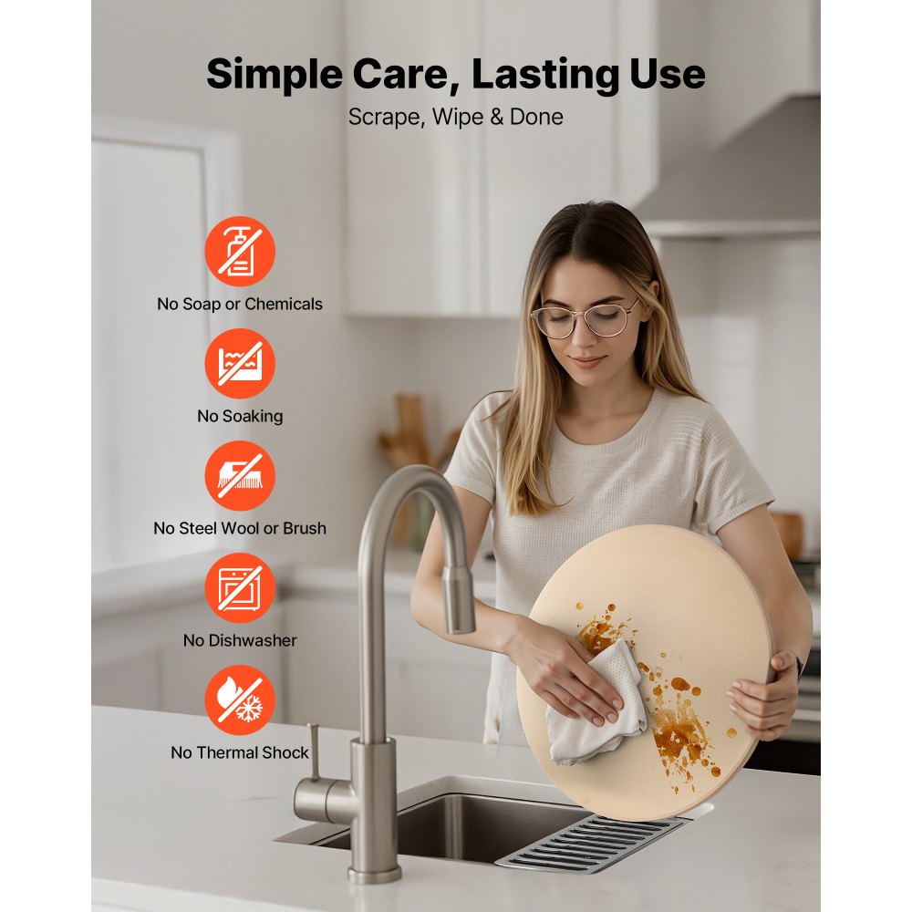 Πέτρα πίτσας VEVOR, στρογγυλή πέτρα πίτσας από κορδιερίτη 381 mm, πολύ μεγάλη πέτρα ψησίματος με φλοιό αλουμινίου, πάχος 17 mm ανθεκτικό στη θερμότητα κορδιερίτη, για φούρνο κουζίνας, ψήσιμο πίτσας, ψήσιμο στη σχάρα BBQ Πέτρα πίτσας VEVOR, στρογγυλή πέτρα πίτσας από κορδιερίτη 381 mm, πολύ μεγάλη πέτρα ψησίματος με φλοιό αλουμινίου, πάχος 17 mm ανθεκτικό στη θερμότητα κορδιερίτη, για φούρνο κουζίνας, ψήσιμο πίτσας, ψήσιμο στη σχάρα BBQ