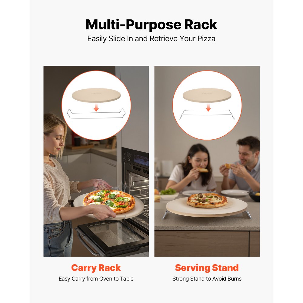 Πέτρα πίτσας VEVOR, στρογγυλή πέτρα πίτσας από κορδιερίτη 406 mm, πολύ μεγάλη πέτρα ψησίματος με ανθεκτική βάση, πάχος 17 mm ανθεκτικό στη θερμότητα κορδιερίτη, για φούρνο κουζίνας, ψήσιμο πίτσας, ψήσιμο στη σχάρα BBQ Πέτρα πίτσας VEVOR, στρογγυλή πέτρα πίτσας από κορδιερίτη 406 mm, πολύ μεγάλη πέτρα ψησίματος με ανθεκτική βάση, πάχος 17 mm ανθεκτικό στη θερμότητα κορδιερίτη, για φούρνο κουζίνας, ψήσιμο πίτσας, ψήσιμο στη σχάρα BBQ