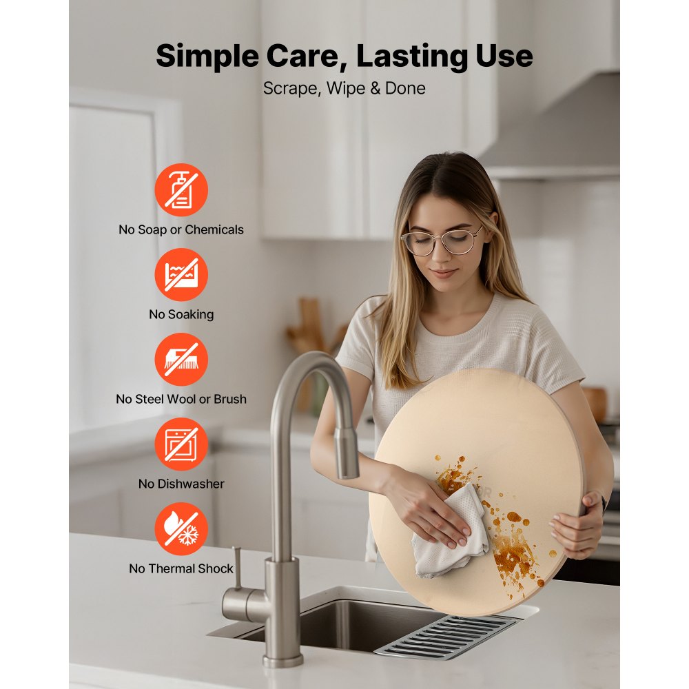 Πέτρα πίτσας VEVOR, στρογγυλή πέτρα πίτσας από κορδιερίτη 406 mm, πολύ μεγάλη πέτρα ψησίματος με ανθεκτική βάση, πάχος 17 mm ανθεκτικό στη θερμότητα κορδιερίτη, για φούρνο κουζίνας, ψήσιμο πίτσας, ψήσιμο στη σχάρα BBQ Πέτρα πίτσας VEVOR, στρογγυλή πέτρα πίτσας από κορδιερίτη 406 mm, πολύ μεγάλη πέτρα ψησίματος με ανθεκτική βάση, πάχος 17 mm ανθεκτικό στη θερμότητα κορδιερίτη, για φούρνο κουζίνας, ψήσιμο πίτσας, ψήσιμο στη σχάρα BBQ