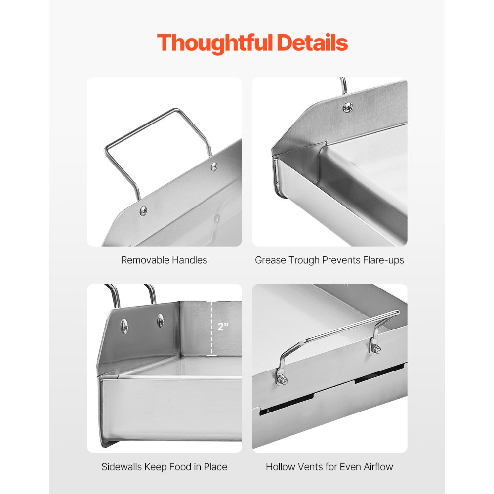 Πλάκα ψησίματος VEVOR από ανοξείδωτο ατσάλι, ορθογώνια πλάκα επίπεδης κορυφής 17x13 ιντσών, πλάκα ψησίματος αερίου για BBQ, Teppanyaki, φορητά οικιακά μαγειρικά σκεύη με λαβή, για κάμπινγκ και πάρτι Πλάκα ψησίματος VEVOR από ανοξείδωτο ατσάλι, ορθογώνια πλάκα επίπεδης κορυφής 17x13 ιντσών, πλάκα ψησίματος αερίου για BBQ, Teppanyaki, φορητά οικιακά μαγειρικά σκεύη με λαβή, για κάμπινγκ και πάρτι