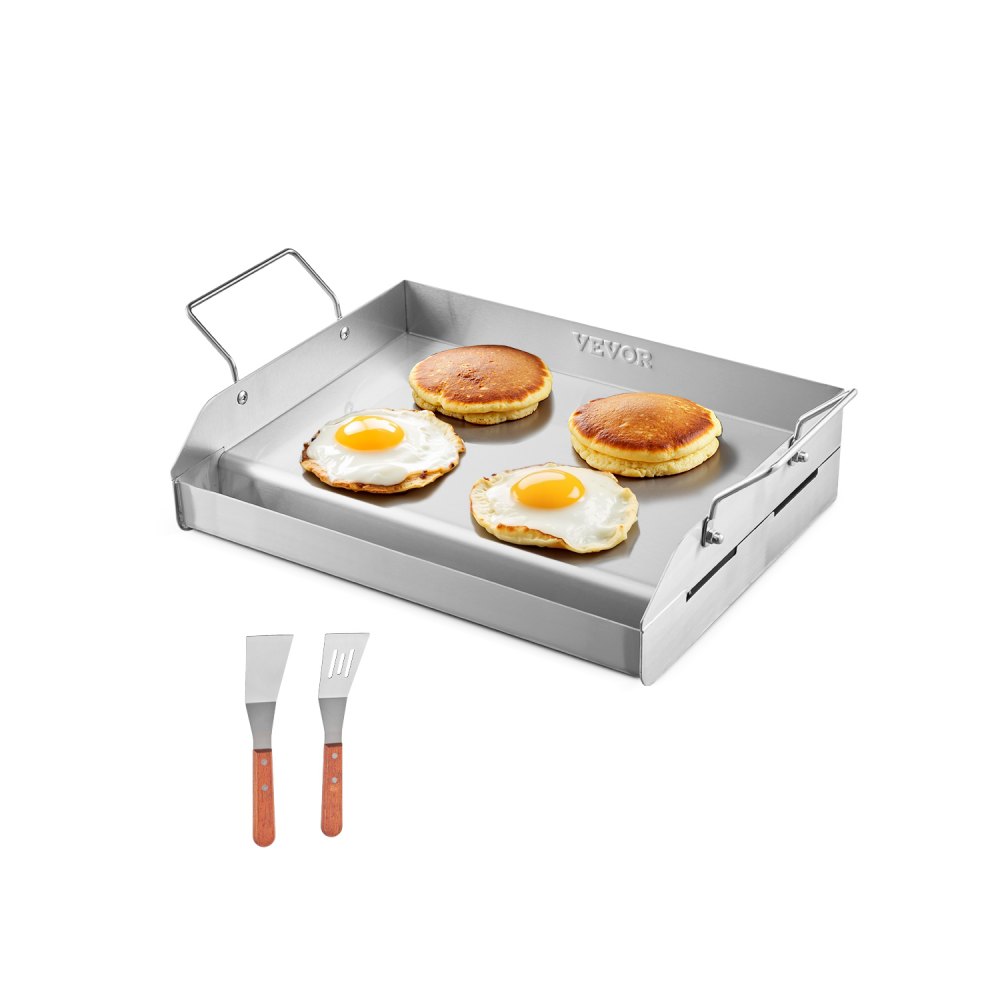 Πλάκα ψησίματος VEVOR από ανοξείδωτο ατσάλι, ορθογώνια πλάκα επίπεδης κορυφής 17x13 ιντσών, πλάκα ψησίματος αερίου για BBQ, Teppanyaki, φορητά οικιακά μαγειρικά σκεύη με λαβή, για κάμπινγκ και πάρτι Πλάκα ψησίματος VEVOR από ανοξείδωτο ατσάλι, ορθογώνια πλάκα επίπεδης κορυφής 17x13 ιντσών, πλάκα ψησίματος αερίου για BBQ, Teppanyaki, φορητά οικιακά μαγειρικά σκεύη με λαβή, για κάμπινγκ και πάρτι