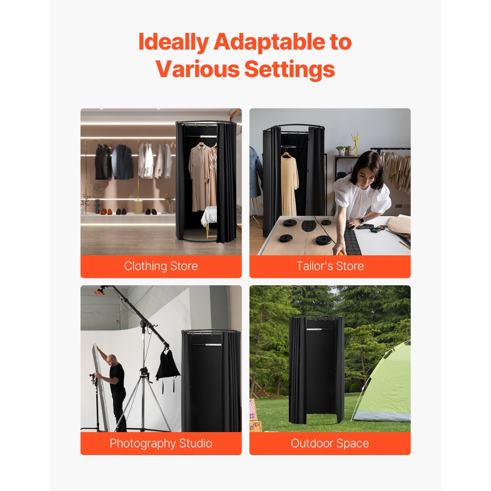 Δοκιμαστήριο VEVOR, Φορητό Γκαρνταρόμπα με Χοντρές Κουρτίνες από Πολυεστέρα, Χώρος Απορρήτου με Κουρτίνα Σκίασης και Γάντζο, για Μπουτίκ, Εμπορικό Κέντρο, Ραφείο & Υπαίθριες Δραστηριότητες 100 x 95 x 200 cm (Μαύρο) Δοκιμαστήριο VEVOR, Φορητό Γκαρνταρόμπα με Χοντρές Κουρτίνες από Πολυεστέρα, Χώρος Απορρήτου με Κουρτίνα Σκίασης και Γάντζο, για Μπουτίκ, Εμπορικό Κέντρο, Ραφείο & Υπαίθριες Δραστηριότητες 100 x 95 x 200 cm (Μαύρο)