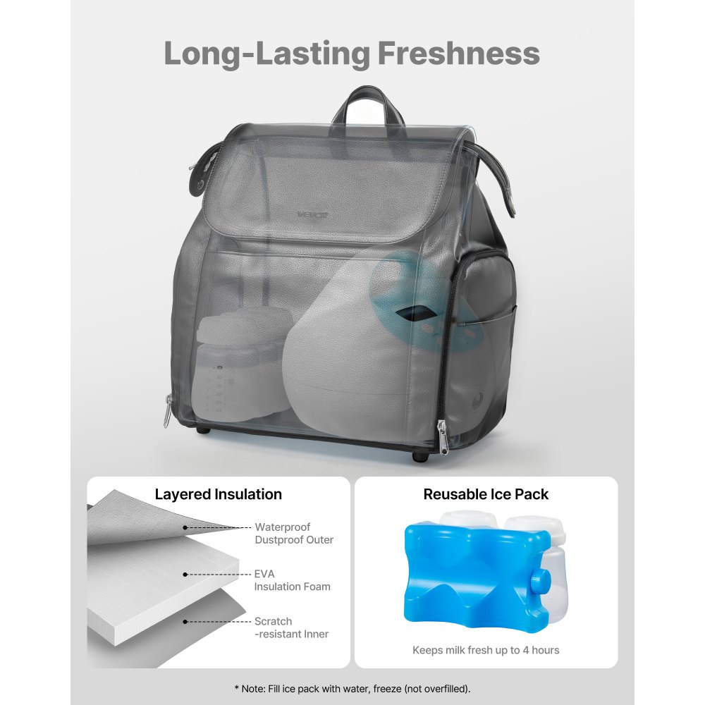 Σακίδιο πλάτης θηλάστρου VEVOR, τσάντα θηλασμού με παγοκύστη, κατάλληλο για S1/S2, αξεσουάρ άντλησης και αποθήκευση μητρικού γάλακτος, φορητή θήκη μεταφοράς θηλάστρου για εργασία, ταξίδια και οικογενειακή χρήση, μαύρο Σακίδιο πλάτης θηλάστρου VEVOR, τσάντα θηλασμού με παγοκύστη, κατάλληλο για S1/S2, αξεσουάρ άντλησης και αποθήκευση μητρικού γάλακτος, φορητή θήκη μεταφοράς θηλάστρου για εργασία, ταξίδια και οικογενειακή χρήση, μαύρο