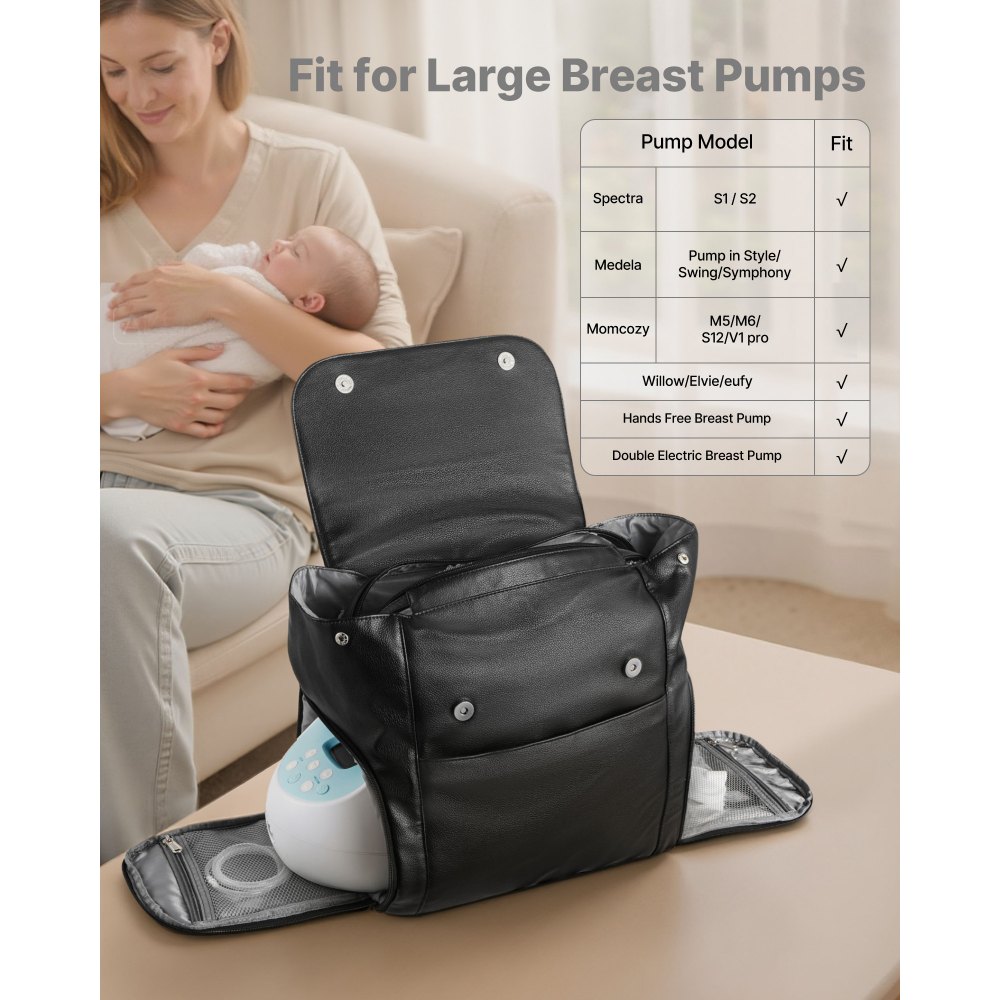 Σακίδιο πλάτης θηλάστρου VEVOR, τσάντα θηλασμού με παγοκύστη, κατάλληλο για S1/S2, αξεσουάρ άντλησης και αποθήκευση μητρικού γάλακτος, φορητή θήκη μεταφοράς θηλάστρου για εργασία, ταξίδια και οικογενειακή χρήση, μαύρο Σακίδιο πλάτης θηλάστρου VEVOR, τσάντα θηλασμού με παγοκύστη, κατάλληλο για S1/S2, αξεσουάρ άντλησης και αποθήκευση μητρικού γάλακτος, φορητή θήκη μεταφοράς θηλάστρου για εργασία, ταξίδια και οικογενειακή χρήση, μαύρο