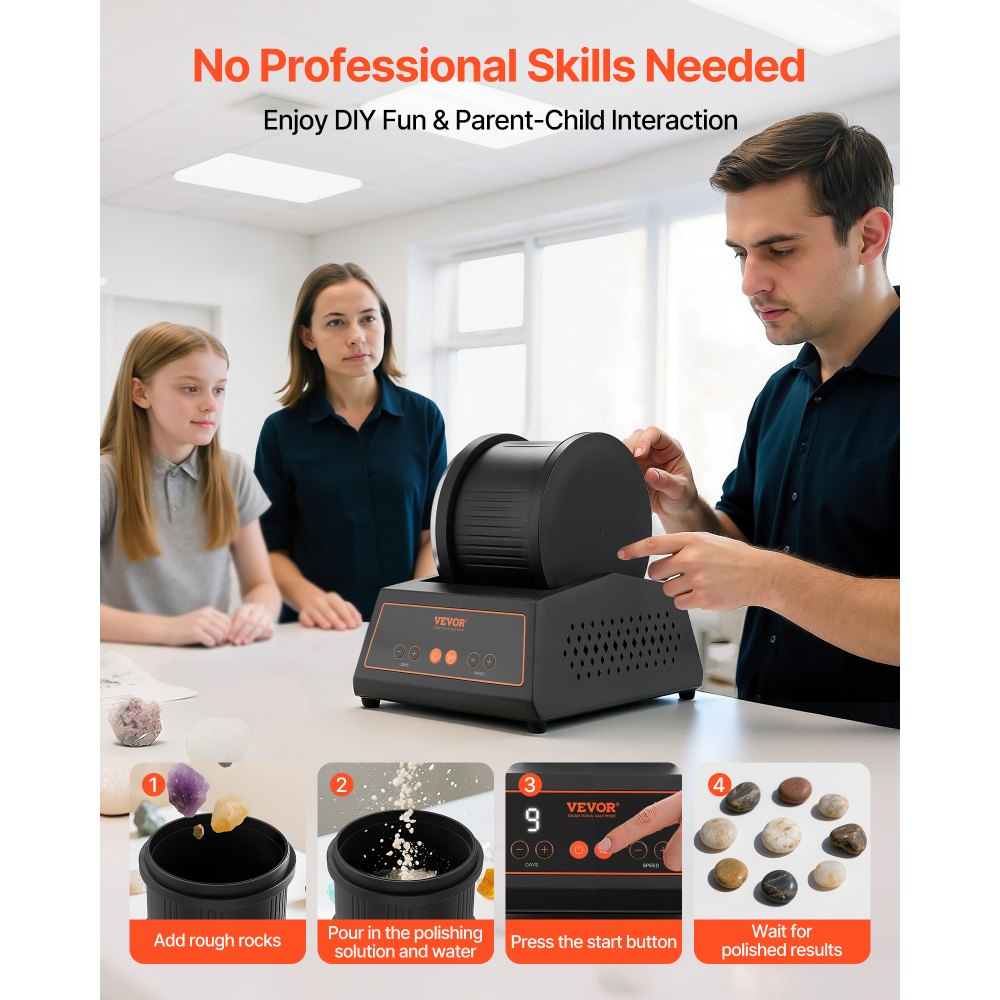 Κιτ γυάλισμα πέτρας VEVOR, κιτ στίλβωσης πέτρας, 4 ρυθμίσεις ταχύτητας, 9ήμερο χρονόμετρο στίλβωσης, κιτ στίλβωσης πέτρας, γυαλιστικό πέτρας χωρίς ζώνη με προσαρμογέα και προστασία υπερφόρτωσης, γυαλιστικό πέτρας για ενήλικες και παιδιά Κιτ γυάλισμα πέτρας VEVOR, κιτ στίλβωσης πέτρας, 4 ρυθμίσεις ταχύτητας, 9ήμερο χρονόμετρο στίλβωσης, κιτ στίλβωσης πέτρας, γυαλιστικό πέτρας χωρίς ζώνη με προσαρμογέα και προστασία υπερφόρτωσης, γυαλιστικό πέτρας για ενήλικες και παιδιά