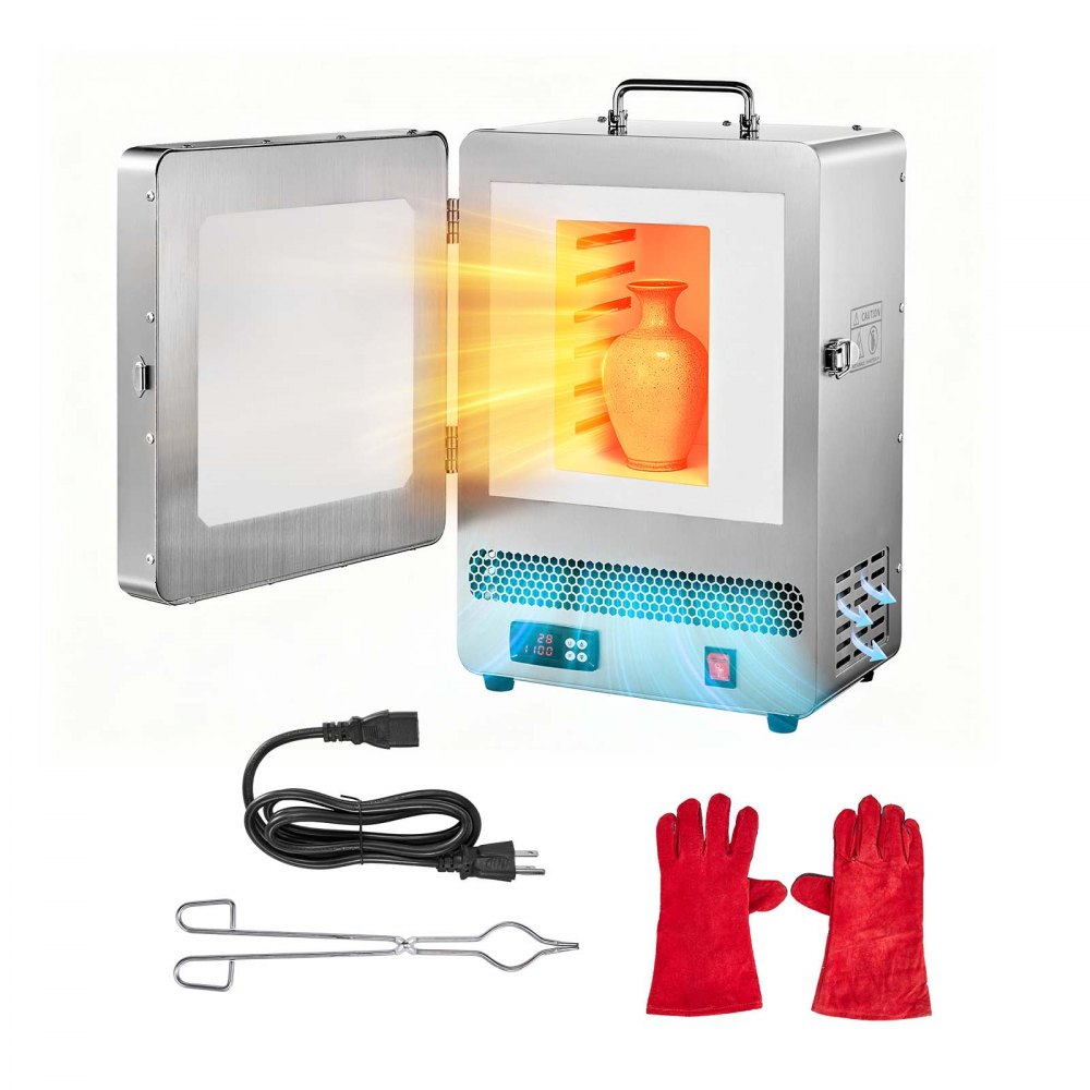Ηλεκτρικός φούρνος τήξης VEVOR, Ψηφιακός φούρνος τήξης 1650W, ηλεκτρικός κλίβανος με μέγιστη θερμοκρασία 2192℉/1200℃ για χύτευση με χαμένο κερί, DIY πηλό, ανόπτηση μετάλλου, όπτηση κεραμικών, έλεγχος θερμοκρασίας PID Ηλεκτρικός φούρνος τήξης VEVOR, Ψηφιακός φούρνος τήξης 1650W, ηλεκτρικός κλίβανος με μέγιστη θερμοκρασία 2192℉/1200℃ για χύτευση με χαμένο κερί, DIY πηλό, ανόπτηση μετάλλου, όπτηση κεραμικών, έλεγχος θερμοκρασίας PID