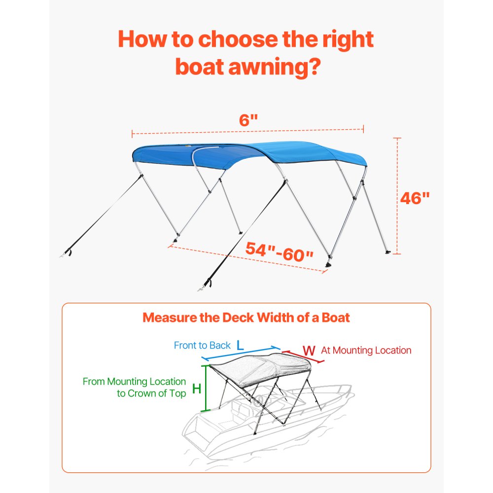 Κορυφές τέντας VEVOR με 3 πλώρη, τέντα από πολυεστέρα 600D με πλαίσιο από κράμα αλουμινίου, αδιάβροχη και σκιερή τέντα με τσάντα αποθήκευσης, 2 στηρίγματα στήριξης, 4 ιμάντες, 6'Μ x (54"-60")Π x 46"Υ, μπλε του Ειρηνικού Κορυφές τέντας VEVOR με 3 πλώρη, τέντα από πολυεστέρα 600D με πλαίσιο από κράμα αλουμινίου, αδιάβροχη και σκιερή τέντα με τσάντα αποθήκευσης, 2 στηρίγματα στήριξης, 4 ιμάντες, 6'Μ x (54"-60")Π x 46"Υ, μπλε του Ειρηνικού