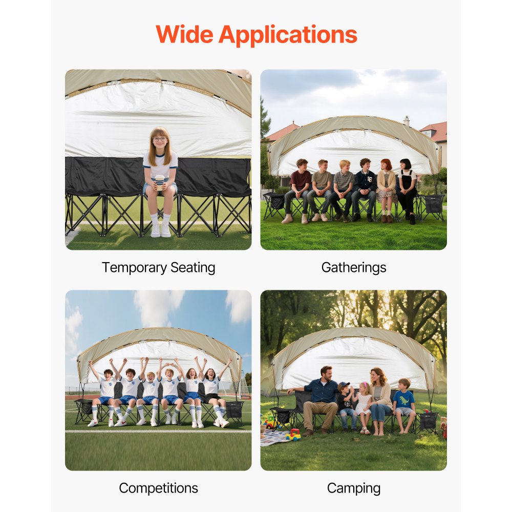 Φορητός Πτυσσόμενος Πάγκος VEVOR, Πάγκος Ποδοσφαίρου 6 Θέσεων με Θήκες Αποθήκευσης, Θήκες Ποτηριών & Τσάντα Μεταφοράς, Ελαφρύ Πλαϊνό Καθιστικό με Σκίαστρο για Ποδόσφαιρο, Μπέιζμπολ, Κάμπινγκ, Υπαίθριες Εκδηλώσεις, Μαύρο Φορητός Πτυσσόμενος Πάγκος VEVOR, Πάγκος Ποδοσφαίρου 6 Θέσεων με Θήκες Αποθήκευσης, Θήκες Ποτηριών & Τσάντα Μεταφοράς, Ελαφρύ Πλαϊνό Καθιστικό με Σκίαστρο για Ποδόσφαιρο, Μπέιζμπολ, Κάμπινγκ, Υπαίθριες Εκδηλώσεις, Μαύρο