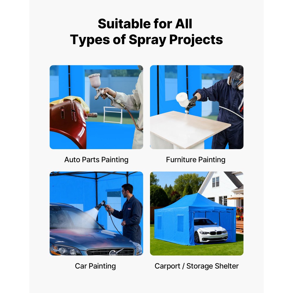 Φορητή σκηνή βαφής VEVOR, φορητή σκηνή ψεκασμού γκαράζ 5870 x 3980 x 1780mm, αδιάβροχη θήκη ψεκασμού με πτυσσόμενο πλαίσιο και 4 πλευρικά παράθυρα από πλέγμα για ανταλλακτικά αυτοκινήτων, έπιπλα, βαφή αυτοκινήτων Φορητή σκηνή βαφής VEVOR, φορητή σκηνή ψεκασμού γκαράζ 5870 x 3980 x 1780mm, αδιάβροχη θήκη ψεκασμού με πτυσσόμενο πλαίσιο και 4 πλευρικά παράθυρα από πλέγμα για ανταλλακτικά αυτοκινήτων, έπιπλα, βαφή αυτοκινήτων