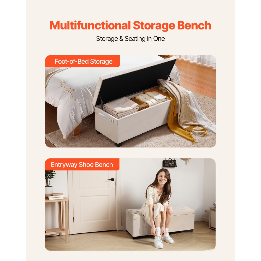 Πάγκος αποθήκευσης VEVOR με συρτάρι, Πάγκος κρεβατιού με κουμπιά και πλαϊνές τσάντες, Αναδιπλούμενο συρτάρι αποθήκευσης με ταπετσαρία και μεταλλικό σκελετό, Οθωμανικό κρεβάτι από λινό για σαλόνι, υπνοδωμάτιο, είσοδο, γραφείο, μπεζ Πάγκος αποθήκευσης VEVOR με συρτάρι, Πάγκος κρεβατιού με κουμπιά και πλαϊνές τσάντες, Αναδιπλούμενο συρτάρι αποθήκευσης με ταπετσαρία και μεταλλικό σκελετό, Οθωμανικό κρεβάτι από λινό για σαλόνι, υπνοδωμάτιο, είσοδο, γραφείο, μπεζ