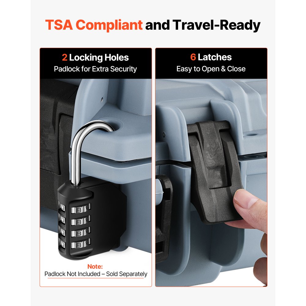 Θήκη σκληρού τυφεκίου VEVOR, θήκη τυφεκίου με κλειδαριά και προκομμένους αφρούς, κινητός χώρος αποθήκευσης όπλου 1270 mm με ρόδες, αδιάβροχη και ανθεκτική στη σκόνη αποθήκευση πιστολιού IP67 για τυφέκιο, κυνηγετικό όπλο, όπλο Airsoft, γκρι Θήκη σκληρού τυφεκίου VEVOR, θήκη τυφεκίου με κλειδαριά και προκομμένους αφρούς, κινητός χώρος αποθήκευσης όπλου 1270 mm με ρόδες, αδιάβροχη και ανθεκτική στη σκόνη αποθήκευση πιστολιού IP67 για τυφέκιο, κυνηγετικό όπλο, όπλο Airsoft, γκρι