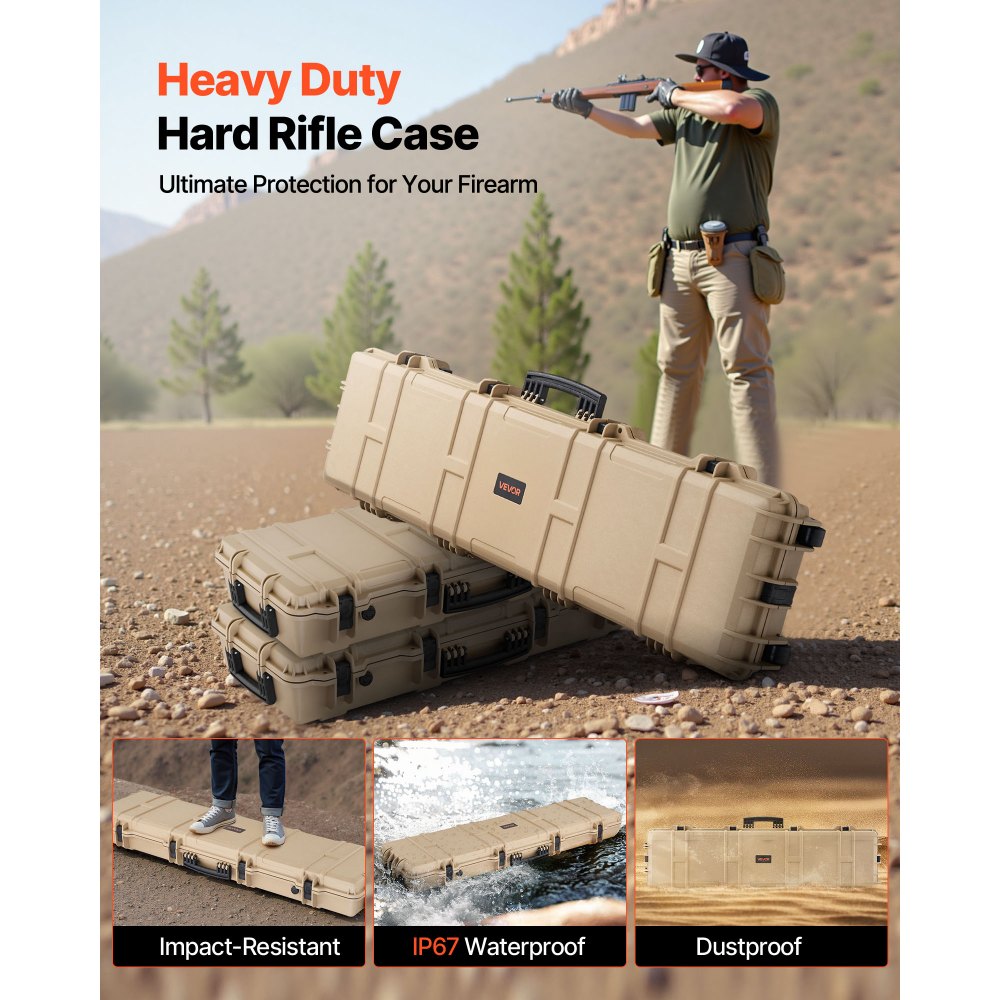 Θήκη σκληρού τυφεκίου VEVOR, θήκη τυφεκίου με κλειδαριά και προκομμένους αφρούς, κινητός χώρος αποθήκευσης όπλου 1270 mm με ρόδες, αδιάβροχη και ανθεκτική στη σκόνη αποθήκευση πιστολιού IP67 για τυφέκιο, κυνηγετικό όπλο, όπλο Airsoft, χακί Θήκη σκληρού τυφεκίου VEVOR, θήκη τυφεκίου με κλειδαριά και προκομμένους αφρούς, κινητός χώρος αποθήκευσης όπλου 1270 mm με ρόδες, αδιάβροχη και ανθεκτική στη σκόνη αποθήκευση πιστολιού IP67 για τυφέκιο, κυνηγετικό όπλο, όπλο Airsoft, χακί