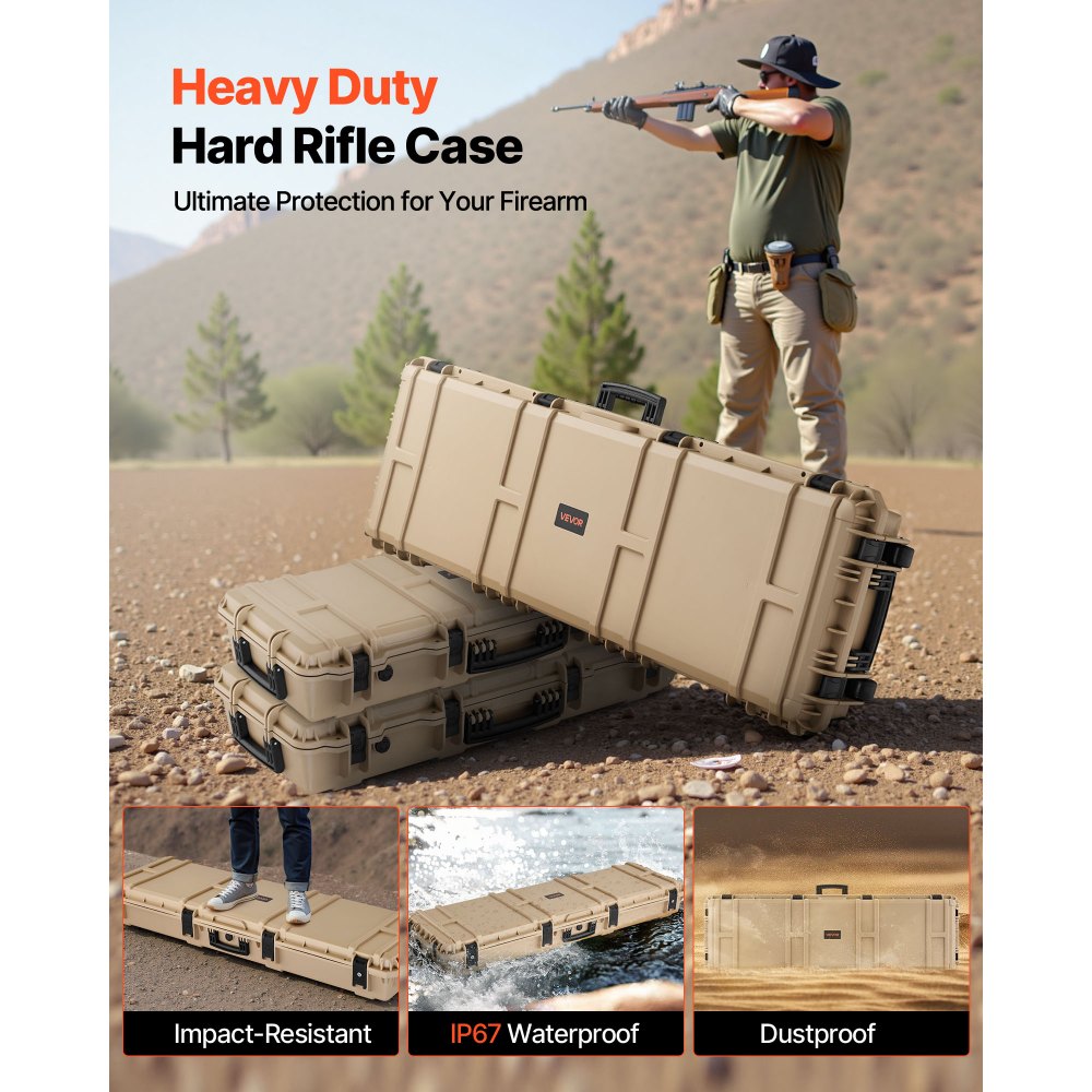Θήκη σκληρού τυφεκίου VEVOR, θήκη τυφεκίου με κλειδαριά και προκομμένους αφρούς, αποθήκευση όπλου 1320 mm με ρόδες, αδιάβροχες και ανθεκτικές στη σκόνη θήκες πιστολιού IP67 για τυφέκια, κυνηγετικά όπλα, όπλα Airsoft, χακί Θήκη σκληρού τυφεκίου VEVOR, θήκη τυφεκίου με κλειδαριά και προκομμένους αφρούς, αποθήκευση όπλου 1320 mm με ρόδες, αδιάβροχες και ανθεκτικές στη σκόνη θήκες πιστολιού IP67 για τυφέκια, κυνηγετικά όπλα, όπλα Airsoft, χακί