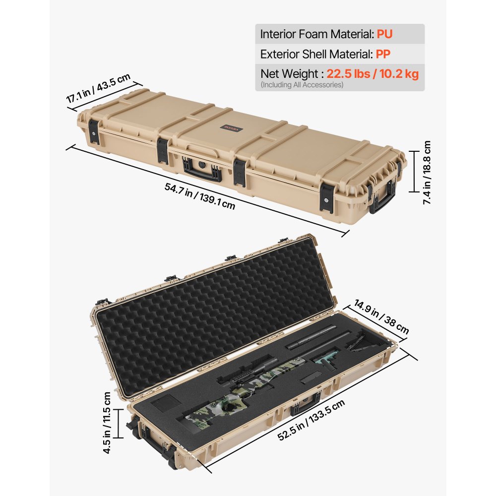 Θήκη σκληρού τυφεκίου VEVOR, θήκη τυφεκίου με κλειδαριά και προκομμένους αφρούς, αποθήκευση όπλου 1320 mm με ρόδες, αδιάβροχες και ανθεκτικές στη σκόνη θήκες πιστολιού IP67 για τυφέκια, κυνηγετικά όπλα, όπλα Airsoft, χακί Θήκη σκληρού τυφεκίου VEVOR, θήκη τυφεκίου με κλειδαριά και προκομμένους αφρούς, αποθήκευση όπλου 1320 mm με ρόδες, αδιάβροχες και ανθεκτικές στη σκόνη θήκες πιστολιού IP67 για τυφέκια, κυνηγετικά όπλα, όπλα Airsoft, χακί