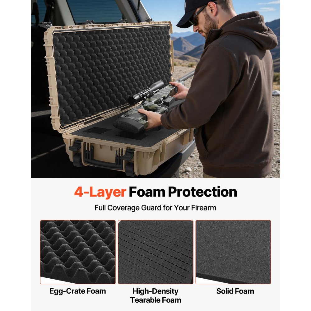 Θήκη σκληρού τυφεκίου VEVOR, θήκη τυφεκίου με κλειδαριά και προκομμένους αφρούς, αποθήκευση όπλου 1320 mm με ρόδες, αδιάβροχες και ανθεκτικές στη σκόνη θήκες πιστολιού IP67 για τυφέκια, κυνηγετικά όπλα, όπλα Airsoft, χακί Θήκη σκληρού τυφεκίου VEVOR, θήκη τυφεκίου με κλειδαριά και προκομμένους αφρούς, αποθήκευση όπλου 1320 mm με ρόδες, αδιάβροχες και ανθεκτικές στη σκόνη θήκες πιστολιού IP67 για τυφέκια, κυνηγετικά όπλα, όπλα Airsoft, χακί