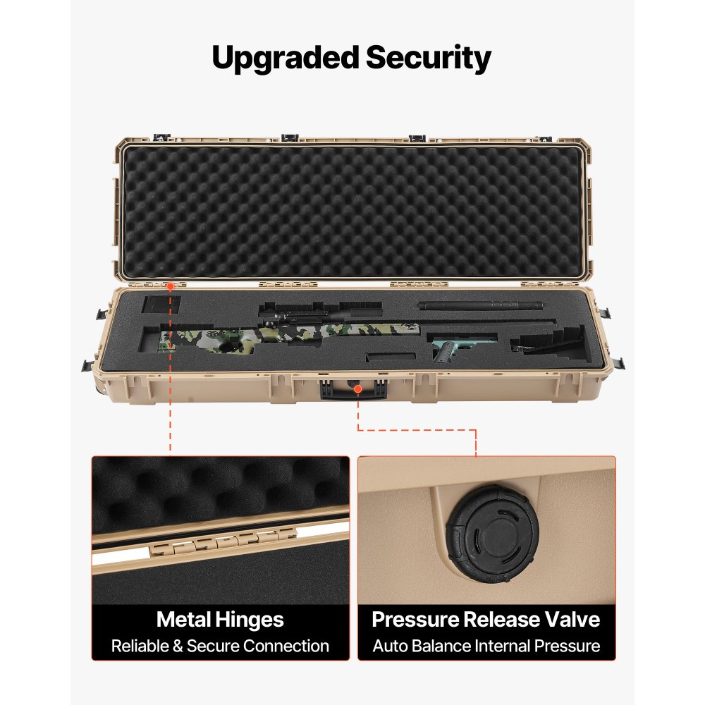 Θήκη σκληρού τυφεκίου VEVOR, θήκη τυφεκίου με κλειδαριά και προκομμένους αφρούς, αποθήκευση όπλου 1320 mm με ρόδες, αδιάβροχες και ανθεκτικές στη σκόνη θήκες πιστολιού IP67 για τυφέκια, κυνηγετικά όπλα, όπλα Airsoft, χακί Θήκη σκληρού τυφεκίου VEVOR, θήκη τυφεκίου με κλειδαριά και προκομμένους αφρούς, αποθήκευση όπλου 1320 mm με ρόδες, αδιάβροχες και ανθεκτικές στη σκόνη θήκες πιστολιού IP67 για τυφέκια, κυνηγετικά όπλα, όπλα Airsoft, χακί