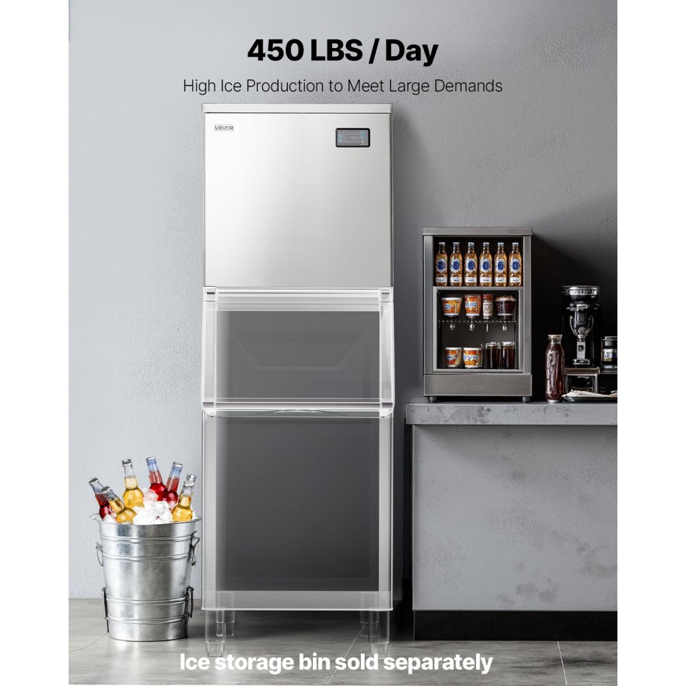 Παγομηχανή VEVOR Επαγγελματική - Κεφαλή, Παγομηχανή από ανοξείδωτο ατσάλι 204 kg/ημέρα με προγραμματισμένη παραγωγή πάγου, αυτοκαθαριζόμενο, ρυθμιζόμενο πάχος, ιδανική για εστιατόριο, μπαρ, καφέ, ξενοδοχείο - Μόνο κεφαλή Παγομηχανή VEVOR Επαγγελματική - Κεφαλή, Παγομηχανή από ανοξείδωτο ατσάλι 204 kg/ημέρα με προγραμματισμένη παραγωγή πάγου, αυτοκαθαριζόμενο, ρυθμιζόμενο πάχος, ιδανική για εστιατόριο, μπαρ, καφέ, ξενοδοχείο - Μόνο κεφαλή