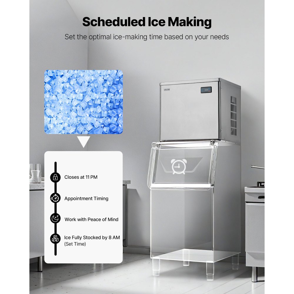 Παγομηχανή VEVOR Επαγγελματική - Κεφαλή, Παγομηχανή από ανοξείδωτο ατσάλι 204 kg/ημέρα με προγραμματισμένη παραγωγή πάγου, αυτοκαθαριζόμενο, ρυθμιζόμενο πάχος, ιδανική για εστιατόριο, μπαρ, καφέ, ξενοδοχείο - Μόνο κεφαλή Παγομηχανή VEVOR Επαγγελματική - Κεφαλή, Παγομηχανή από ανοξείδωτο ατσάλι 204 kg/ημέρα με προγραμματισμένη παραγωγή πάγου, αυτοκαθαριζόμενο, ρυθμιζόμενο πάχος, ιδανική για εστιατόριο, μπαρ, καφέ, ξενοδοχείο - Μόνο κεφαλή