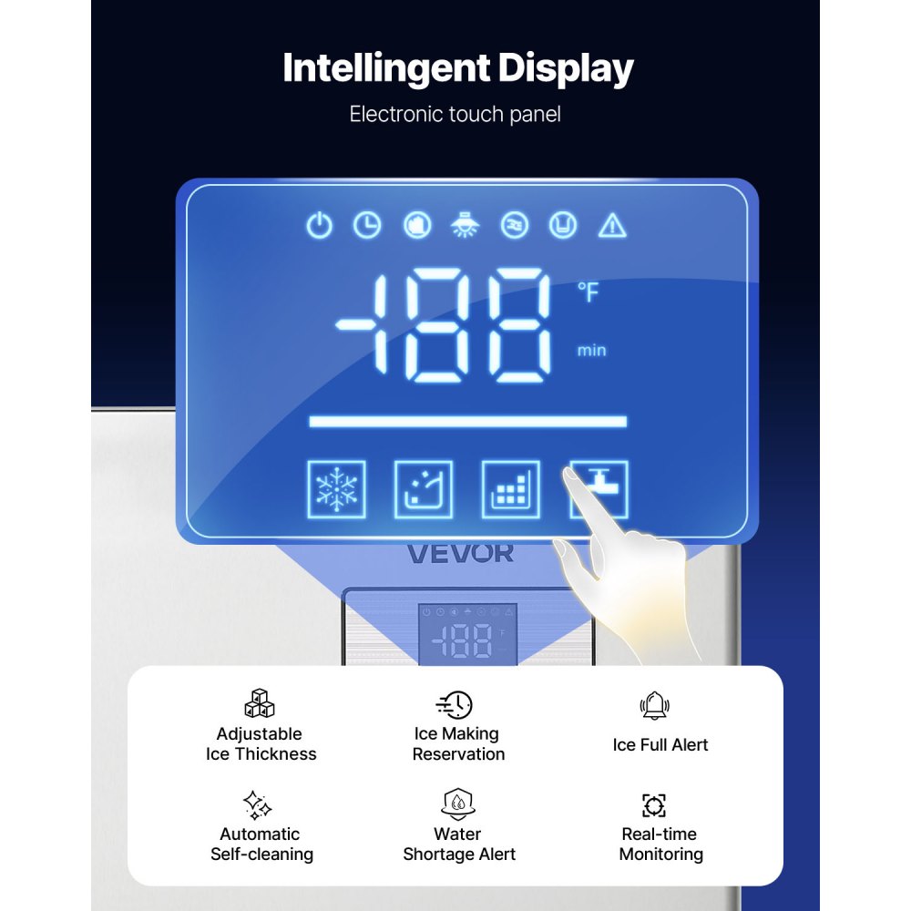 Παγομηχανή VEVOR Επαγγελματική - Κεφαλή, Παγομηχανή από ανοξείδωτο ατσάλι 250 kg/ημέρα με προγραμματισμένη παραγωγή πάγου, αυτοκαθαριζόμενο, ρυθμιζόμενο πάχος, ιδανική για εστιατόριο, μπαρ, καφέ, ξενοδοχείο - Μόνο κεφαλή Παγομηχανή VEVOR Επαγγελματική - Κεφαλή, Παγομηχανή από ανοξείδωτο ατσάλι 250 kg/ημέρα με προγραμματισμένη παραγωγή πάγου, αυτοκαθαριζόμενο, ρυθμιζόμενο πάχος, ιδανική για εστιατόριο, μπαρ, καφέ, ξενοδοχείο - Μόνο κεφαλή