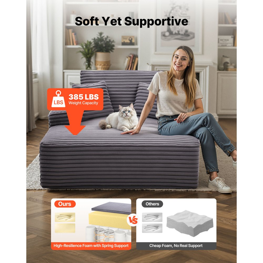 Πολυθρόνα VEVOR, Πολυθρόνα Εσωτερικού Χώρου 1240 mm Χωρίς Κόκαλα, Μοντέρνα Υπερμεγέθης Πολυθρόνα Ανάγνωσης με Μαξιλάρια & Μπράτσα, Καναπές-Καναπές-Βαθιά Κάθισμα-Κρεβάτι για Σαλόνι, Υπνοδωμάτιο, Μπαλκόνι Πολυθρόνα VEVOR, Πολυθρόνα Εσωτερικού Χώρου 1240 mm Χωρίς Κόκαλα, Μοντέρνα Υπερμεγέθης Πολυθρόνα Ανάγνωσης με Μαξιλάρια & Μπράτσα, Καναπές-Καναπές-Βαθιά Κάθισμα-Κρεβάτι για Σαλόνι, Υπνοδωμάτιο, Μπαλκόνι