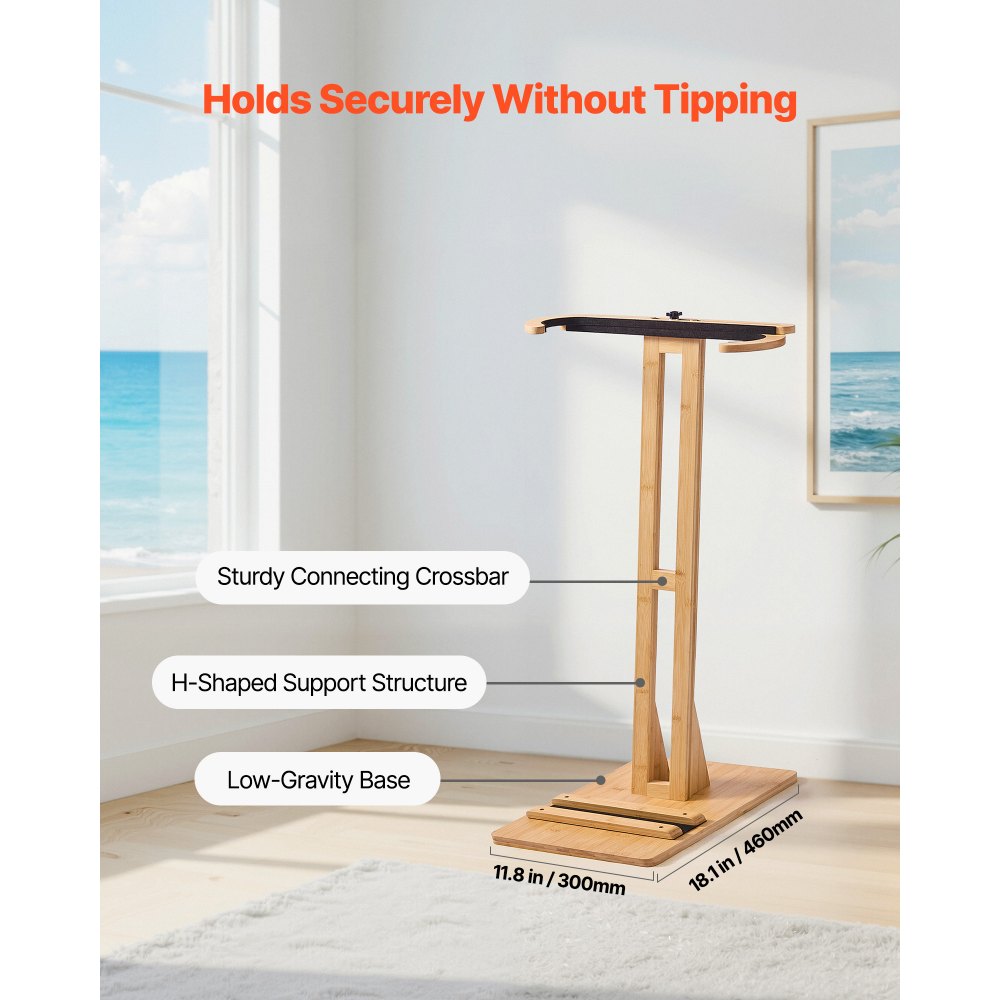 VEVOR Κάθετη Βάση για Σανίδες του Σερφ, Ξύλινη Βάση για Αποθήκευση και Επίδειξη, Ρυθμιζόμενη & Ελεύθερη Βάση Οργάνωσης Σανίδων με Επένδυση, για Wakeboards, Snowboards, Kiteboards, Shortboards, Σκι VEVOR Κάθετη Βάση για Σανίδες του Σερφ, Ξύλινη Βάση για Αποθήκευση και Επίδειξη, Ρυθμιζόμενη & Ελεύθερη Βάση Οργάνωσης Σανίδων με Επένδυση, για Wakeboards, Snowboards, Kiteboards, Shortboards, Σκι