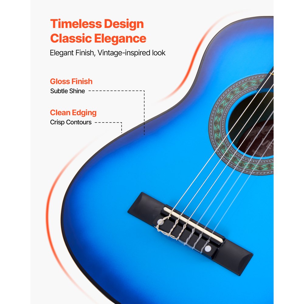 Κλασική κιθάρα VEVOR, 780 mm, Ξύλινο κιτ εκκίνησης κλασικής κιθάρας για αρχάριους, με χορδές νάιλον, τσάντα συναυλιών, λουράκι, κουρδιστήρι, επιπλέον χορδές, πένες, καποτάτο, ξύλο μπάσου, για παιδιά κορίτσια αγόρια μαθητές, μπλε Κλασική κιθάρα VEVOR, 780 mm, Ξύλινο κιτ εκκίνησης κλασικής κιθάρας για αρχάριους, με χορδές νάιλον, τσάντα συναυλιών, λουράκι, κουρδιστήρι, επιπλέον χορδές, πένες, καποτάτο, ξύλο μπάσου, για παιδιά κορίτσια αγόρια μαθητές, μπλε