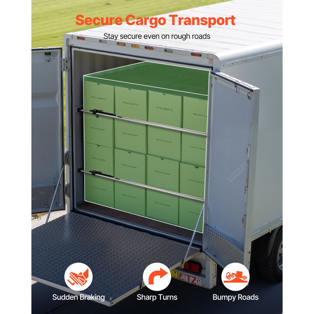 Μπάρα Φορτίου VEVOR, Μπάρα Φορτίου με Καστάνια Ρυθμιζόμενη από 2261mm έως 2642mm, Σταθεροποιητής Φορτίου από Βαρύ Τύπο με Αντιολισθητικό Πέλμα, Μπάρες Ασφαλείας Φορτίου Πλατφόρμας Φορτηγού για Φορτηγό, Ημιρυμουλκούμενο, Ρυμουλκούμενο (2PCS) Μπάρα Φορτίου VEVOR, Μπάρα Φορτίου με Καστάνια Ρυθμιζόμενη από 2261mm έως 2642mm, Σταθεροποιητής Φορτίου από Βαρύ Τύπο με Αντιολισθητικό Πέλμα, Μπάρες Ασφαλείας Φορτίου Πλατφόρμας Φορτηγού για Φορτηγό, Ημιρυμουλκούμενο, Ρυμουλκούμενο (2PCS)