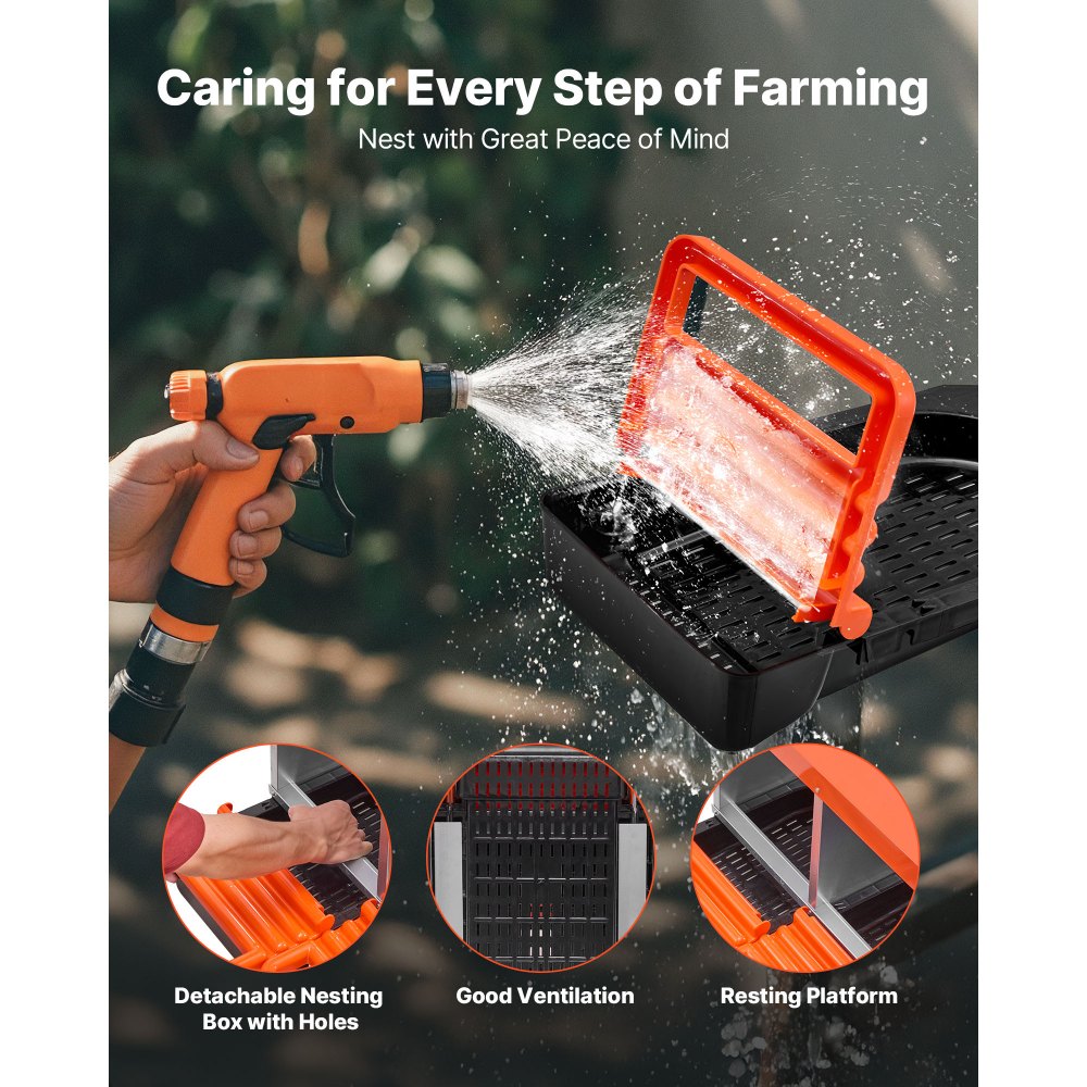 VEVOR Κουτιά φωλιάς κοτόπουλων 2 επιπέδων, 10 διαμερίσματα, μεταλλικά κουτιά ωοτοκίας αυγών με προστατευτικά καπάκια συλλογής, τυλιγόμενο κουτί φωλιάς, εύκολο στη συναρμολόγηση, ιδανικό για κότες, πάπιες, κοτόπουλα και άλλα πουλερικά VEVOR Κουτιά φωλιάς κοτόπουλων 2 επιπέδων, 10 διαμερίσματα, μεταλλικά κουτιά ωοτοκίας αυγών με προστατευτικά καπάκια συλλογής, τυλιγόμενο κουτί φωλιάς, εύκολο στη συναρμολόγηση, ιδανικό για κότες, πάπιες, κοτόπουλα και άλλα πουλερικά