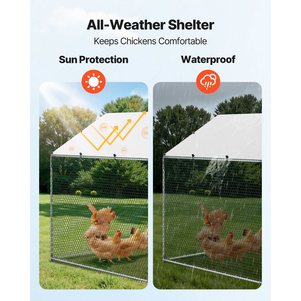 Μεταλλικό κοτέτσι VEVOR, Μεγάλοι χώροι για κοτέτσια 9,8x13,1x6,5 πόδια με κάλυμμα, περίβλημα κοτέτσιου με στέγη με κλειδαριά ασφαλείας, εξωτερικό κλουβί για πάπιες και κουνέλια, μάντρα πουλερικών για αυλή, αγρόκτημα, αυλή Μεταλλικό κοτέτσι VEVOR, Μεγάλοι χώροι για κοτέτσια 9,8x13,1x6,5 πόδια με κάλυμμα, περίβλημα κοτέτσιου με στέγη με κλειδαριά ασφαλείας, εξωτερικό κλουβί για πάπιες και κουνέλια, μάντρα πουλερικών για αυλή, αγρόκτημα, αυλή
