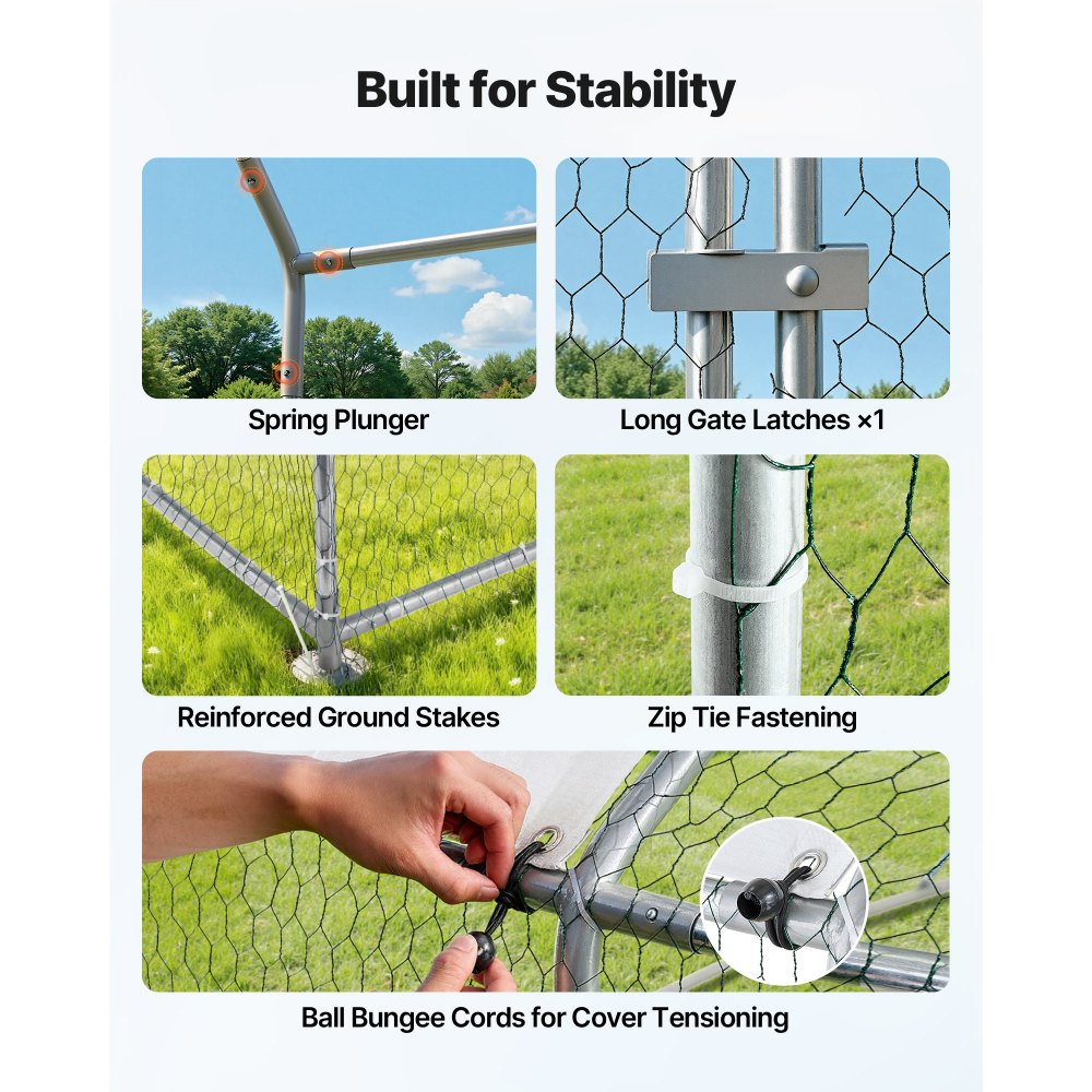 Μεταλλικό κοτέτσι VEVOR, Μεγάλοι χώροι για κοτέτσια 9,8x13,1x6,5 πόδια με κάλυμμα, περίβλημα κοτέτσιου με στέγη με κλειδαριά ασφαλείας, εξωτερικό κλουβί για πάπιες και κουνέλια, μάντρα πουλερικών για αυλή, αγρόκτημα, αυλή Μεταλλικό κοτέτσι VEVOR, Μεγάλοι χώροι για κοτέτσια 9,8x13,1x6,5 πόδια με κάλυμμα, περίβλημα κοτέτσιου με στέγη με κλειδαριά ασφαλείας, εξωτερικό κλουβί για πάπιες και κουνέλια, μάντρα πουλερικών για αυλή, αγρόκτημα, αυλή