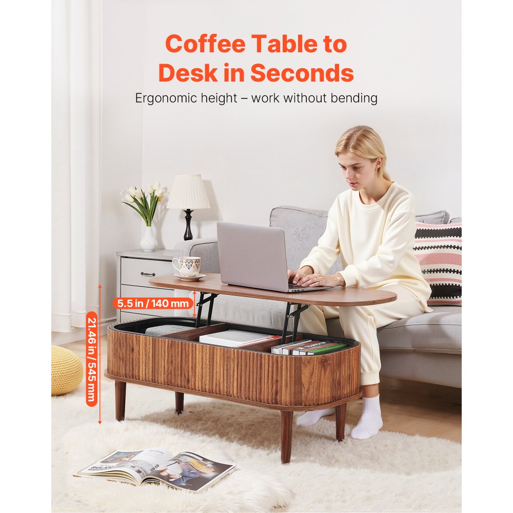 Τραπεζάκι σαλονιού VEVOR 1000 mm με ανασηκούμενη επιφάνεια, Οβάλ τραπεζάκι σαλονιού με 3 κρυφά τμήματα, Ξύλινο οβάλ κεντρικό γραφείο Mid Century με αποθηκευτικό χώρο, Ανασηκούμενη επιφάνεια για το σπίτι και το γραφείο, Εύκολη συναρμολόγηση, Καρυδιά Τραπεζάκι σαλονιού VEVOR 1000 mm με ανασηκούμενη επιφάνεια, Οβάλ τραπεζάκι σαλονιού με 3 κρυφά τμήματα, Ξύλινο οβάλ κεντρικό γραφείο Mid Century με αποθηκευτικό χώρο, Ανασηκούμενη επιφάνεια για το σπίτι και το γραφείο, Εύκολη συναρμολόγηση, Καρυδιά