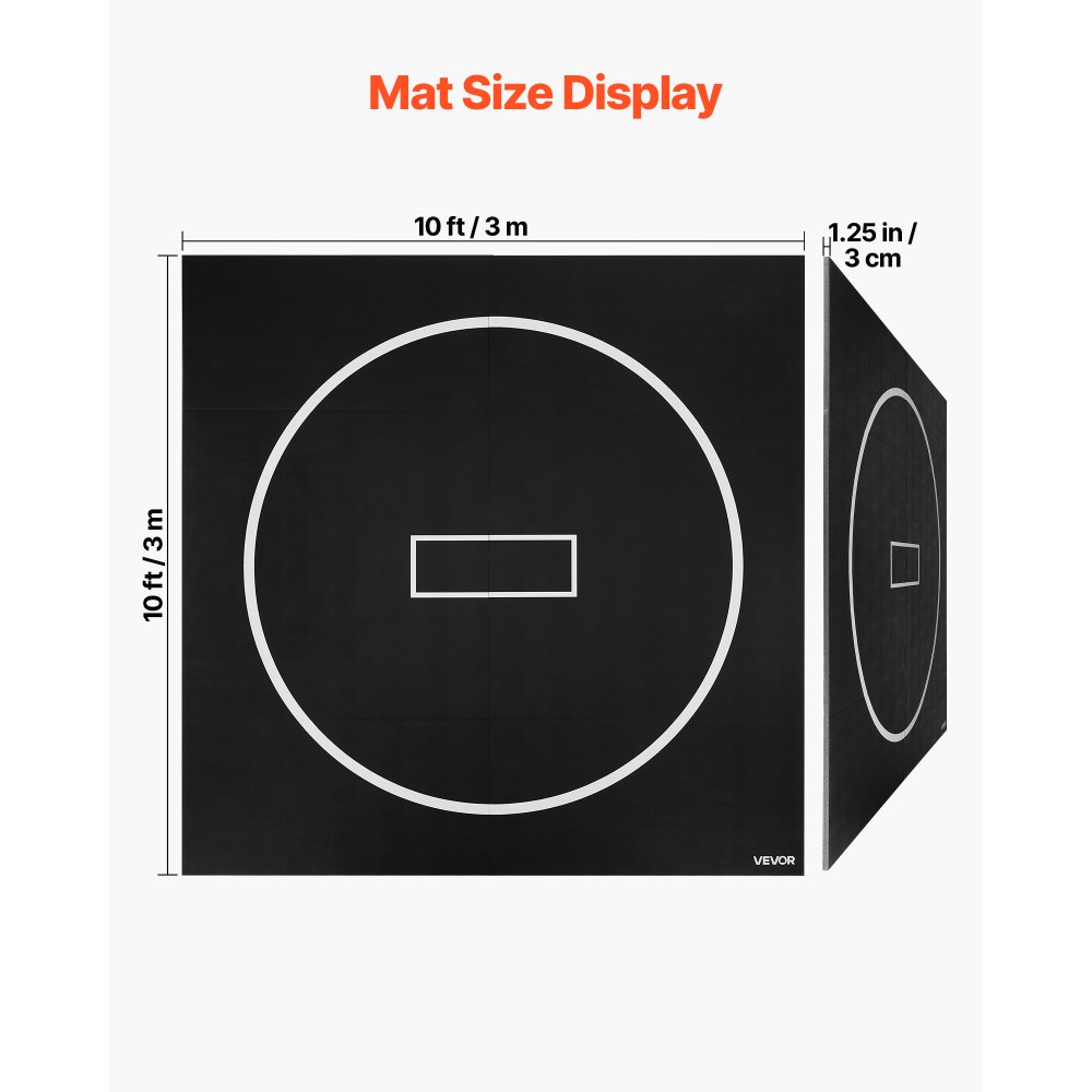 Χαλί πάλης VEVOR 3x3m, παχύ χαλάκι πολεμικών τεχνών για γυμναστική στο σπίτι, αδιάβροχα χαλάκια προπόνησης PVC με κύκλους, για γυμναστική, τατάμι, jiu jitsu bjj mma τζούντο, πυγμαχία, μαύρο Χαλί πάλης VEVOR 3x3m, παχύ χαλάκι πολεμικών τεχνών για γυμναστική στο σπίτι, αδιάβροχα χαλάκια προπόνησης PVC με κύκλους, για γυμναστική, τατάμι, jiu jitsu bjj mma τζούντο, πυγμαχία, μαύρο