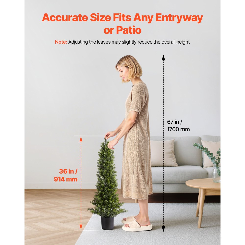 Τεχνητά Κέδροι VEVOR Topiary, Σετ 2 Φυτών Ψεύτικου Πεύκου 914 χιλ., Ψεύτικο Δέντρο Μεταξιού που Φαίνεται Αληθινό, Εύκολη Συναρμολόγηση για Διακόσμηση, Μπροστινή Βεράντα, Εξωτερική Αίθριο, Κήπος, Μπαλκόνι, Αυλή, Εσωτερικό Γραφείο Τεχνητά Κέδροι VEVOR Topiary, Σετ 2 Φυτών Ψεύτικου Πεύκου 914 χιλ., Ψεύτικο Δέντρο Μεταξιού που Φαίνεται Αληθινό, Εύκολη Συναρμολόγηση για Διακόσμηση, Μπροστινή Βεράντα, Εξωτερική Αίθριο, Κήπος, Μπαλκόνι, Αυλή, Εσωτερικό Γραφείο