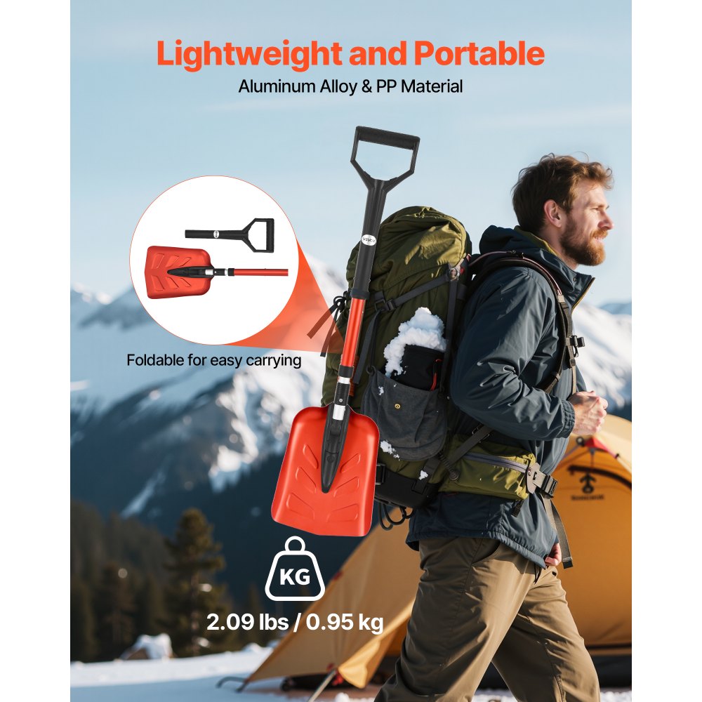 Φτυάρι χιονιού VEVOR για δρόμο, πτυσσόμενο φτυάρι χιονιού 22 cm με λαβή σε σχήμα D, , ρυθμιζόμενο, ελαφρύ εργαλείο αφαίρεσης χιονιού από κράμα αλουμινίου 36-40 ίντσες, μειώνοντας τις καταπονήσεις στην πλάτη για κάμπινγκ κήπου-αυτοκινήτου Φτυάρι χιονιού VEVOR για δρόμο, πτυσσόμενο φτυάρι χιονιού 22 cm με λαβή σε σχήμα D, , ρυθμιζόμενο, ελαφρύ εργαλείο αφαίρεσης χιονιού από κράμα αλουμινίου 36-40 ίντσες, μειώνοντας τις καταπονήσεις στην πλάτη για κάμπινγκ κήπου-αυτοκινήτου