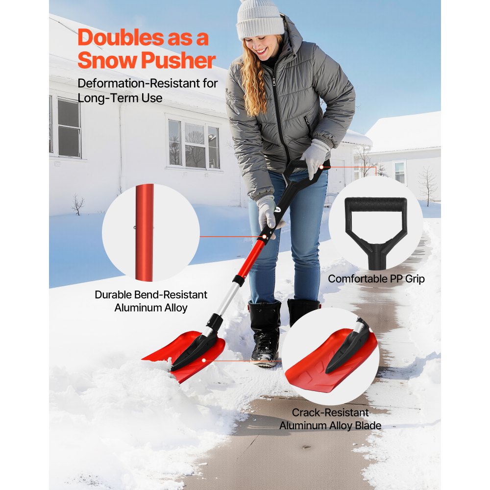 Φτυάρι χιονιού VEVOR για δρόμο, πτυσσόμενο φτυάρι χιονιού 22 cm με λαβή σε σχήμα D, , ρυθμιζόμενο, ελαφρύ εργαλείο αφαίρεσης χιονιού από κράμα αλουμινίου 36-40 ίντσες, μειώνοντας τις καταπονήσεις στην πλάτη για κάμπινγκ κήπου-αυτοκινήτου Φτυάρι χιονιού VEVOR για δρόμο, πτυσσόμενο φτυάρι χιονιού 22 cm με λαβή σε σχήμα D, , ρυθμιζόμενο, ελαφρύ εργαλείο αφαίρεσης χιονιού από κράμα αλουμινίου 36-40 ίντσες, μειώνοντας τις καταπονήσεις στην πλάτη για κάμπινγκ κήπου-αυτοκινήτου