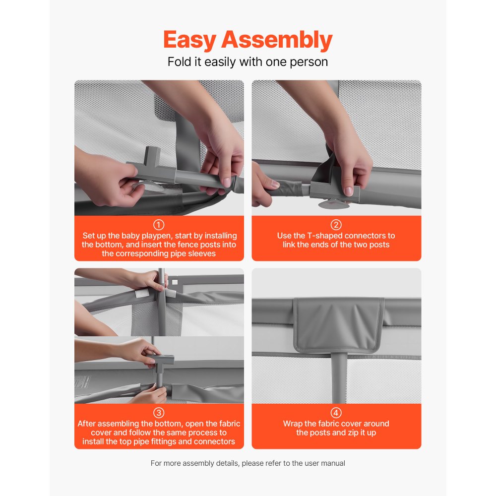 Παιδικό Πάρκο VEVOR, Μεγάλο Πάρκο για Νήπια 2000 x 1490mm, Εσωτερική/Εξωτερική Παιδική Κήπος με Φράχτη και 50 Μπάλες Ωκεανού, Πόρτα με Φερμουάρ & Αναπνέον Δίχτυ, Κέντρο Δραστηριοτήτων Ασφαλείας χωρίς Κενό για Μωρά και Νήπια Παιδικό Πάρκο VEVOR, Μεγάλο Πάρκο για Νήπια 2000 x 1490mm, Εσωτερική/Εξωτερική Παιδική Κήπος με Φράχτη και 50 Μπάλες Ωκεανού, Πόρτα με Φερμουάρ & Αναπνέον Δίχτυ, Κέντρο Δραστηριοτήτων Ασφαλείας χωρίς Κενό για Μωρά και Νήπια