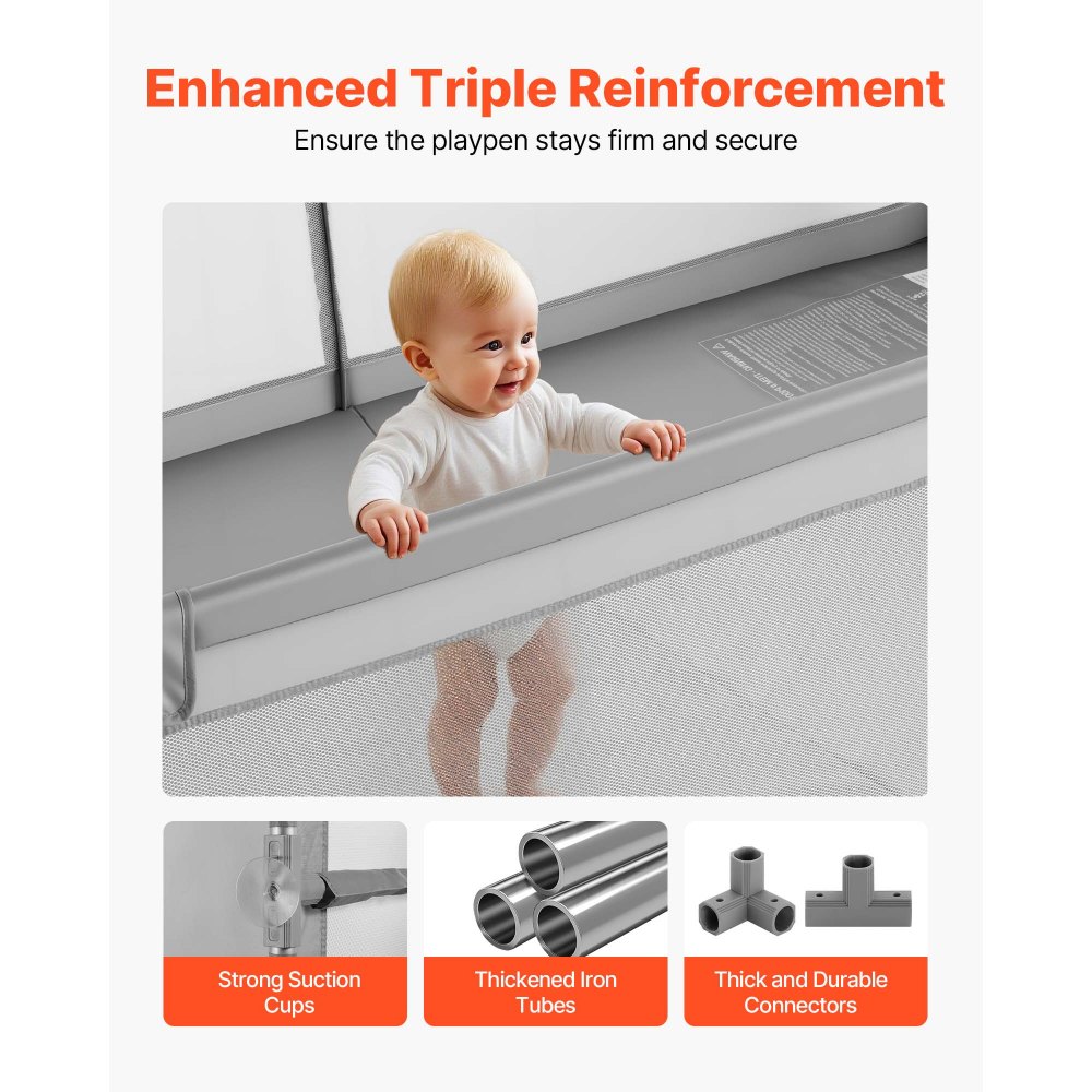 Παιδικό Πάρκο VEVOR, 2000 x 1785mm Πολύ Μεγάλο Πάρκο για Μωρά και Νήπια, Εσωτερική/Εξωτερική Παιδική Κήπος με Φράχτη, Κέντρο Δραστηριοτήτων Ασφαλείας χωρίς Κενά με 50 Μπάλες Ωκεανού, Πόρτα με Φερμουάρ & Μαλακό Αναπνεύσιμο Δίχτυ Παιδικό Πάρκο VEVOR, 2000 x 1785mm Πολύ Μεγάλο Πάρκο για Μωρά και Νήπια, Εσωτερική/Εξωτερική Παιδική Κήπος με Φράχτη, Κέντρο Δραστηριοτήτων Ασφαλείας χωρίς Κενά με 50 Μπάλες Ωκεανού, Πόρτα με Φερμουάρ & Μαλακό Αναπνεύσιμο Δίχτυ