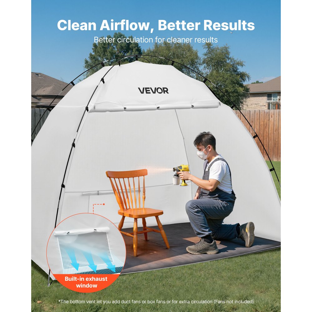 Φορητή σκηνή βαφής VEVOR, Σταθμός σκηνής βαφής 2330 x 1720 x 1900mm, Στέγαστρο ψεκασμού με ενσωματωμένο δάπεδο και πλέγμα, Μεγάλος χώρος, Σκηνές βαφής με ψεκασμό Oxford για ντουλάπια, καρέκλες, τραπέζια Φορητή σκηνή βαφής VEVOR, Σταθμός σκηνής βαφής 2330 x 1720 x 1900mm, Στέγαστρο ψεκασμού με ενσωματωμένο δάπεδο και πλέγμα, Μεγάλος χώρος, Σκηνές βαφής με ψεκασμό Oxford για ντουλάπια, καρέκλες, τραπέζια