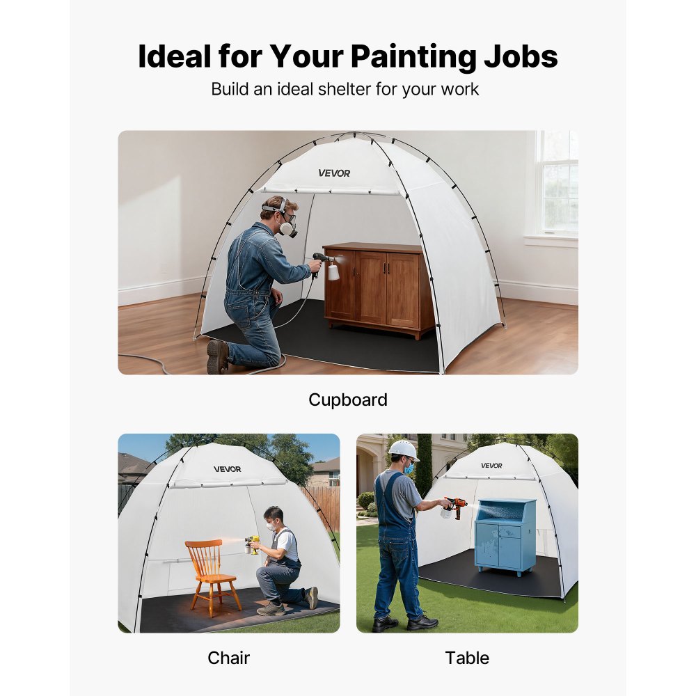 Φορητή σκηνή βαφής VEVOR, Σταθμός σκηνής βαφής 2330 x 1720 x 1900mm, Στέγαστρο ψεκασμού με ενσωματωμένο δάπεδο και πλέγμα, Μεγάλος χώρος, Σκηνές βαφής με ψεκασμό Oxford για ντουλάπια, καρέκλες, τραπέζια Φορητή σκηνή βαφής VEVOR, Σταθμός σκηνής βαφής 2330 x 1720 x 1900mm, Στέγαστρο ψεκασμού με ενσωματωμένο δάπεδο και πλέγμα, Μεγάλος χώρος, Σκηνές βαφής με ψεκασμό Oxford για ντουλάπια, καρέκλες, τραπέζια