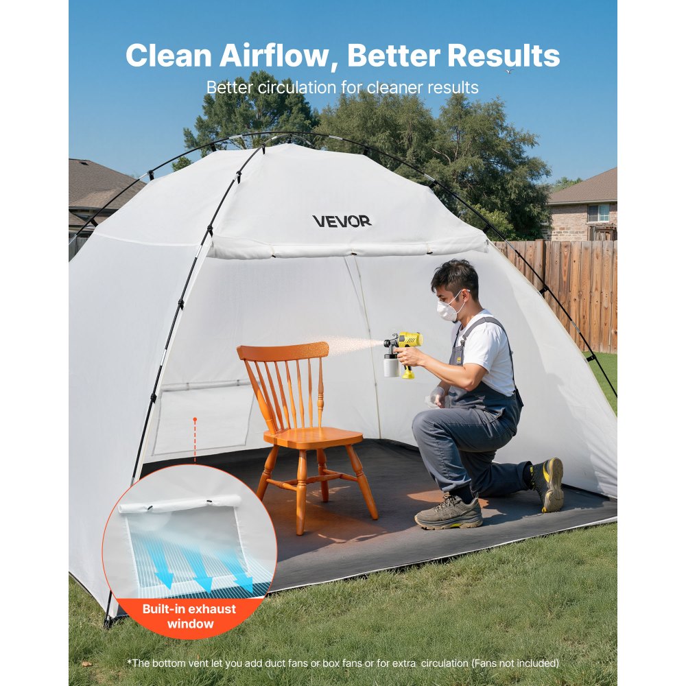 Φορητή σκηνή βαφής VEVOR, Σταθμός σκηνής βαφής 2950 x 2920 x 2020mm, Στέγαστρο ψεκασμού με ενσωματωμένο δάπεδο και πλέγμα, Μεγάλος χώρος, Σκηνές βαφής με ψεκασμό Oxford για ντουλάπια, καρέκλες, τραπέζια Φορητή σκηνή βαφής VEVOR, Σταθμός σκηνής βαφής 2950 x 2920 x 2020mm, Στέγαστρο ψεκασμού με ενσωματωμένο δάπεδο και πλέγμα, Μεγάλος χώρος, Σκηνές βαφής με ψεκασμό Oxford για ντουλάπια, καρέκλες, τραπέζια