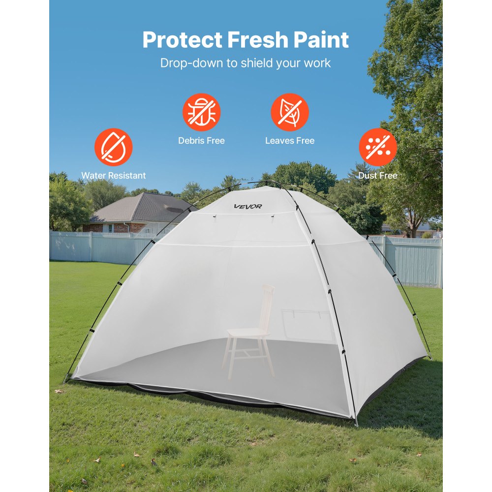 Φορητή σκηνή βαφής VEVOR, Σταθμός σκηνής βαφής 2950 x 2920 x 2020mm, Στέγαστρο ψεκασμού με ενσωματωμένο δάπεδο και πλέγμα, Μεγάλος χώρος, Σκηνές βαφής με ψεκασμό Oxford για ντουλάπια, καρέκλες, τραπέζια Φορητή σκηνή βαφής VEVOR, Σταθμός σκηνής βαφής 2950 x 2920 x 2020mm, Στέγαστρο ψεκασμού με ενσωματωμένο δάπεδο και πλέγμα, Μεγάλος χώρος, Σκηνές βαφής με ψεκασμό Oxford για ντουλάπια, καρέκλες, τραπέζια