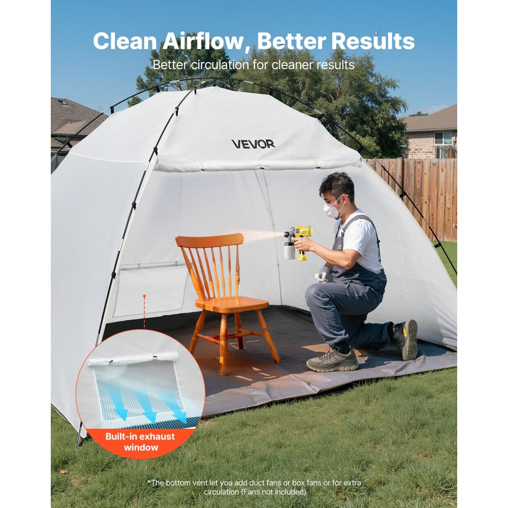 Φορητή σκηνή βαφής VEVOR, Σταθμός σκηνής βαφής 32930 x 2300 x 1880mm, Στέγαστρο ψεκασμού με ενσωματωμένο δάπεδο και πλέγμα, Μεγάλος χώρος, Σκηνές βαφής με ψεκασμό Oxford για ντουλάπια, καρέκλες, τραπέζια Φορητή σκηνή βαφής VEVOR, Σταθμός σκηνής βαφής 32930 x 2300 x 1880mm, Στέγαστρο ψεκασμού με ενσωματωμένο δάπεδο και πλέγμα, Μεγάλος χώρος, Σκηνές βαφής με ψεκασμό Oxford για ντουλάπια, καρέκλες, τραπέζια