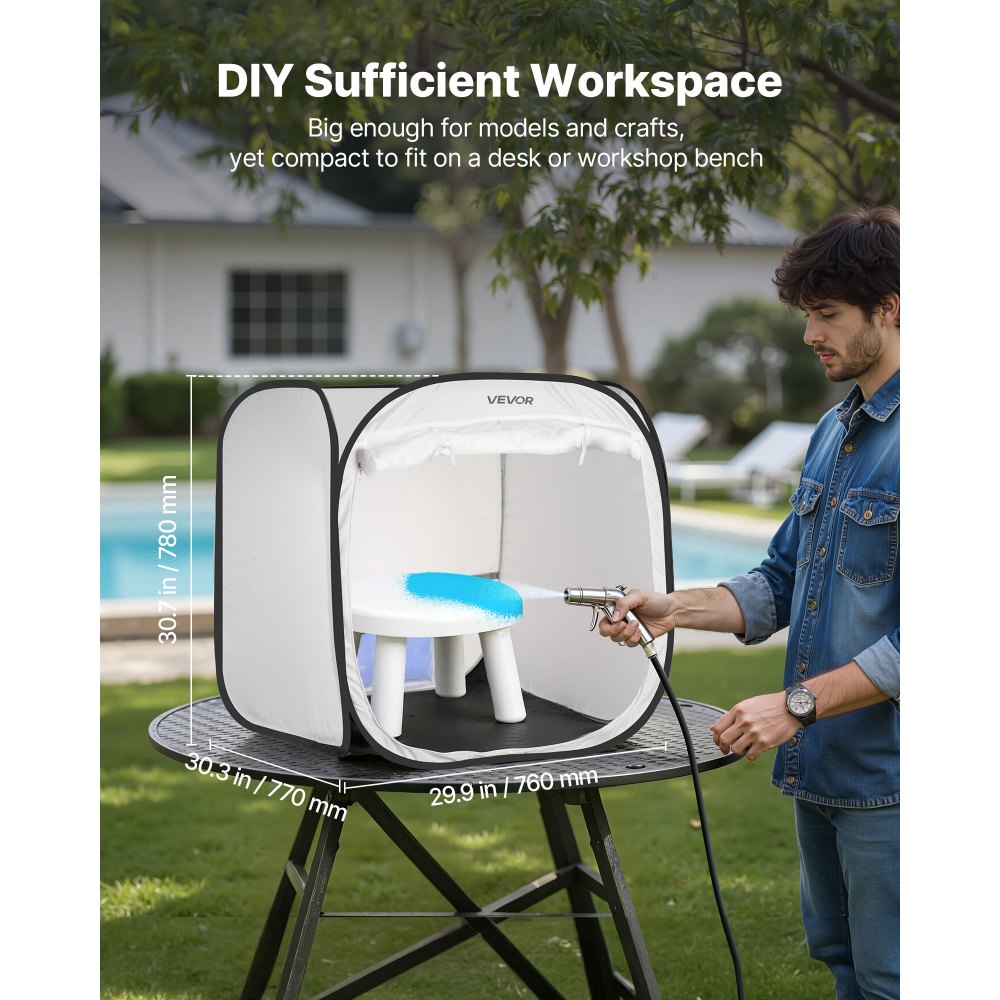 Φορητή σκηνή βαφής VEVOR, 720 x 725 x 750mm αναδυόμενη φορητή σκηνή βαφής με ψεκασμό με πόρτα πλέγματος, σκηνές βαφής με ψεκασμό για ντουλάπια, καρέκλες, μοντέλα, τραπέζια, αναδυόμενος σχεδιασμός, αποτελεσματική ροή αέρα Φορητή σκηνή βαφής VEVOR, 720 x 725 x 750mm αναδυόμενη φορητή σκηνή βαφής με ψεκασμό με πόρτα πλέγματος, σκηνές βαφής με ψεκασμό για ντουλάπια, καρέκλες, μοντέλα, τραπέζια, αναδυόμενος σχεδιασμός, αποτελεσματική ροή αέρα