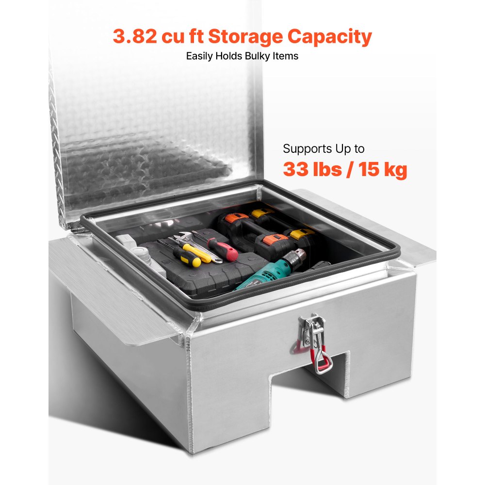 Εργαλειοθήκη VEVOR για καρότσα φορτηγού, βαρέως τύπου κουτί εργαλείων αλουμινίου με πλάκα διαμαντιών, κουτί αποθήκευσης με δυνατότητα οργάνωσης μπαούλου που υποστηρίζει έως και 100 kg, ιδανικό για φορτηγό, καρότσα φορτηγού, τροχόσπιτο, ρυμουλκούμενο, 770 x 610 x 310 mm, ασημί Εργαλειοθήκη VEVOR για καρότσα φορτηγού, βαρέως τύπου κουτί εργαλείων αλουμινίου με πλάκα διαμαντιών, κουτί αποθήκευσης με δυνατότητα οργάνωσης μπαούλου που υποστηρίζει έως και 100 kg, ιδανικό για φορτηγό, καρότσα φορτηγού, τροχόσπιτο, ρυμουλκούμενο, 770 x 610 x 310 mm, ασημί